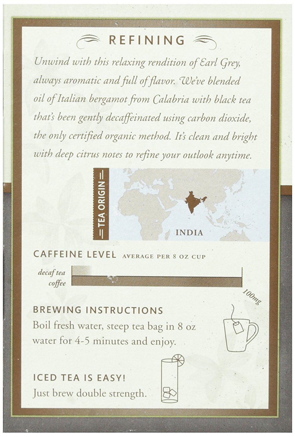 Choice Organic, Descafeinado Earl Grey, 16 ct