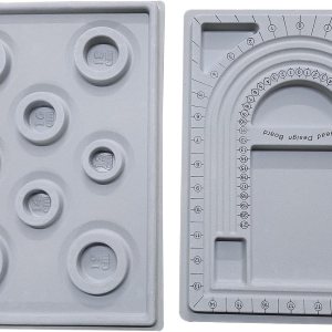 GWYAN Tablero de diseño de cuentas para collares, 2 piezas, bandeja de almacenamiento de joyas para collares, pulseras y fabricación de joyas GWYAN Tablero de diseño de cuentas para collares, 2 piezas, bandeja de almacenamiento de joyas para collares, pulseras y fabricación de joyas