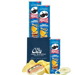 Edición limitada Philly Cheesesteak Pringles Papas fritas Bolsa reutilizable Conjunto de paquete personalizado Edición limitada Philly Cheesesteak Pringles Papas fritas Bolsa reutilizable Conjunto de paquete personalizado
