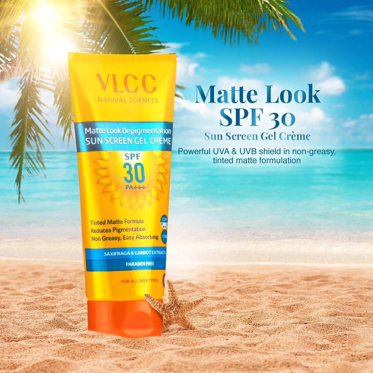 VLCC Matte Look SPF 30 Crema de gel de protección solar (100 gm)