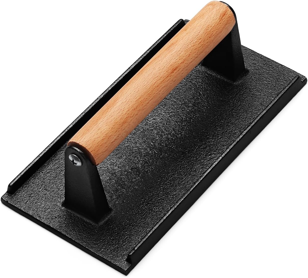 AIVIKI Prensa de hamburguesas, prensa de hamburguesas para plancha Blackstone, hierro fundido resistente, rectangular, 8.2 x 4.2 pulgadas, prensa de