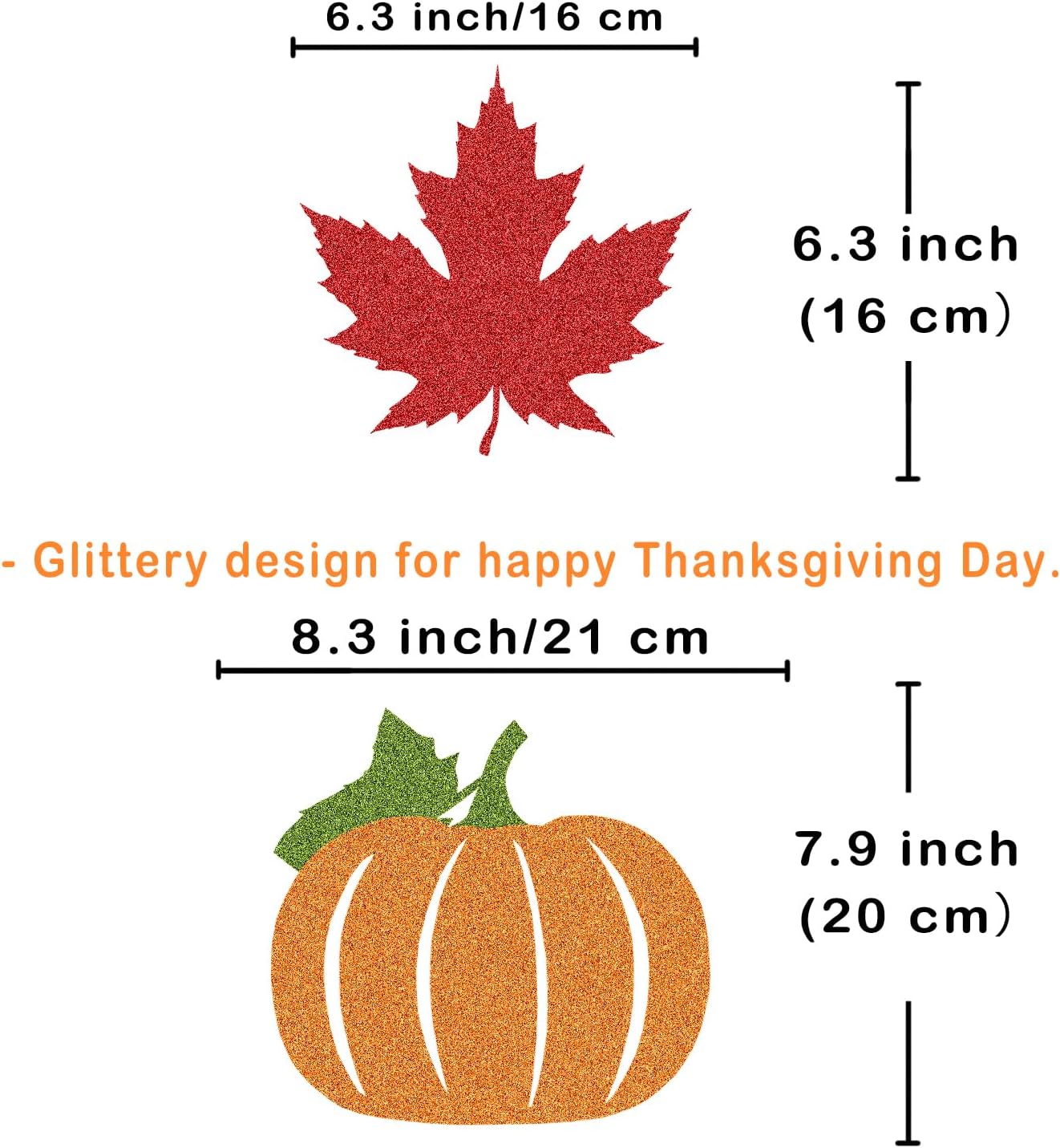 Simife Decoraciones de Acción de Gracias Cartel brillante de agradecimiento y bendición, guirnalda de hojas de otoño para decoración de Acción de