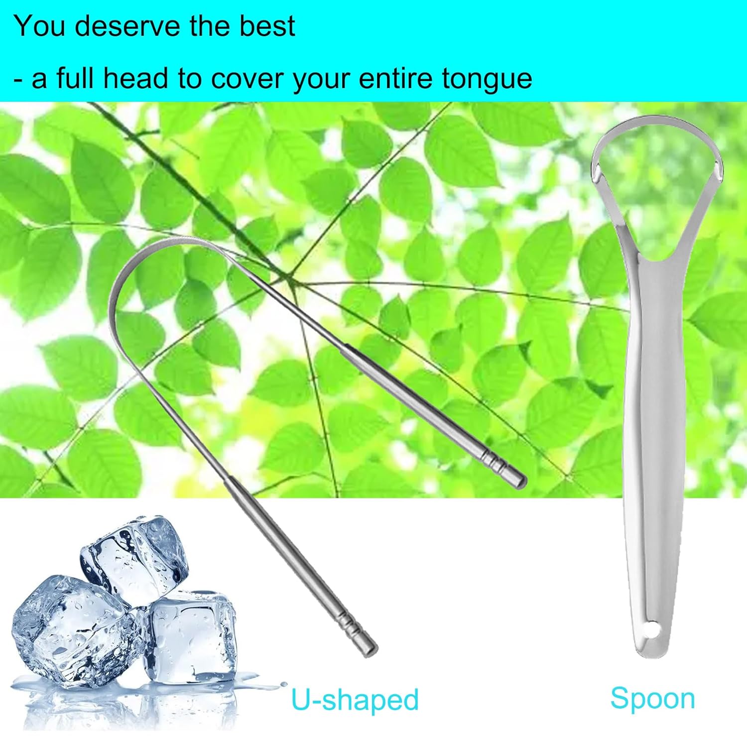 Raspador de lengua, paquete de 2 limpiadores de lengua de acero inoxidable, raspador de lengua para adultos, reduce el mal aliento y el aliento