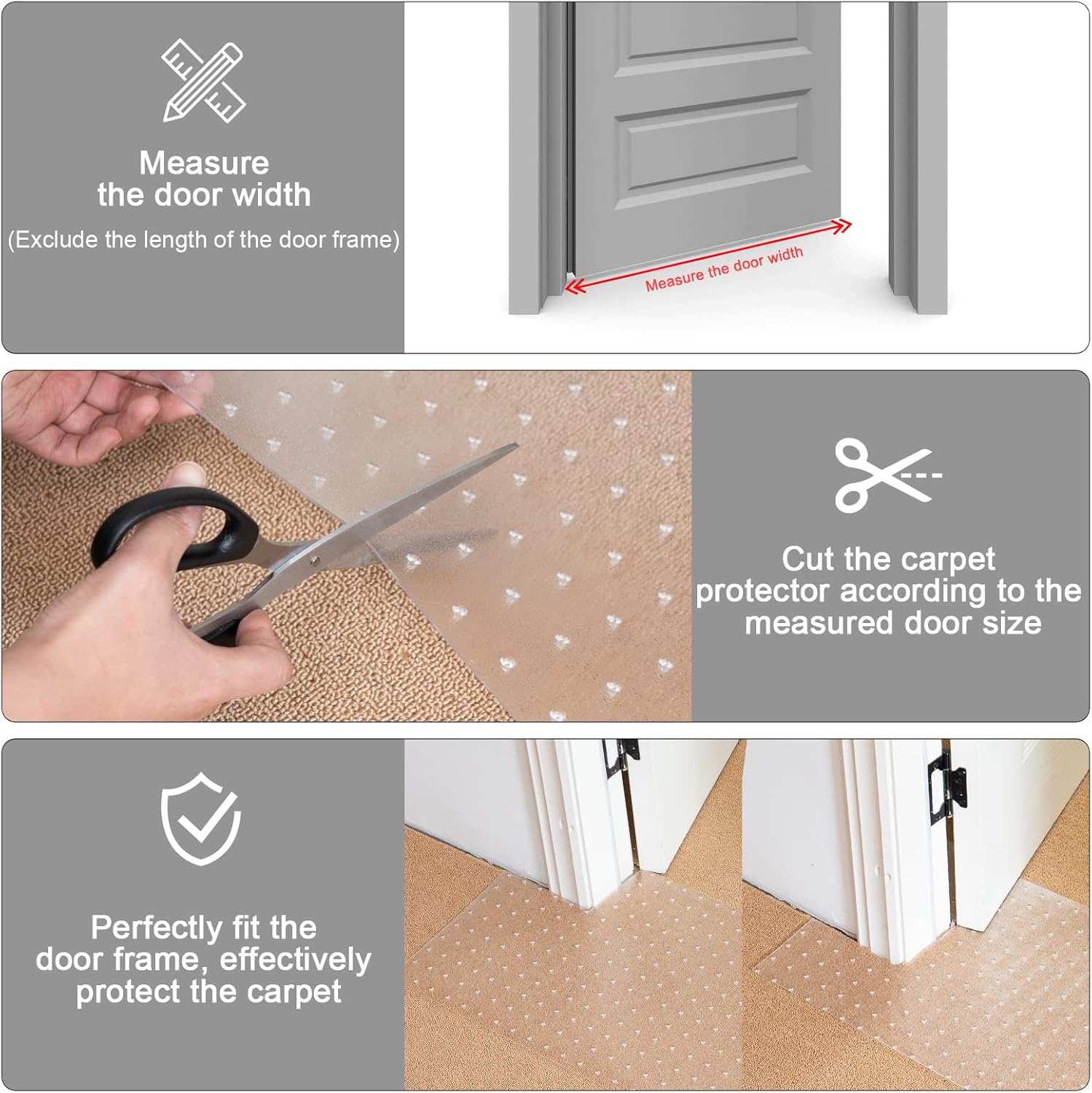 Uross Protector de alfombra para mascotas de 3.28 pies, protector de alfombra de gato para puerta, antiarañazos de gato, protector de alfombra de