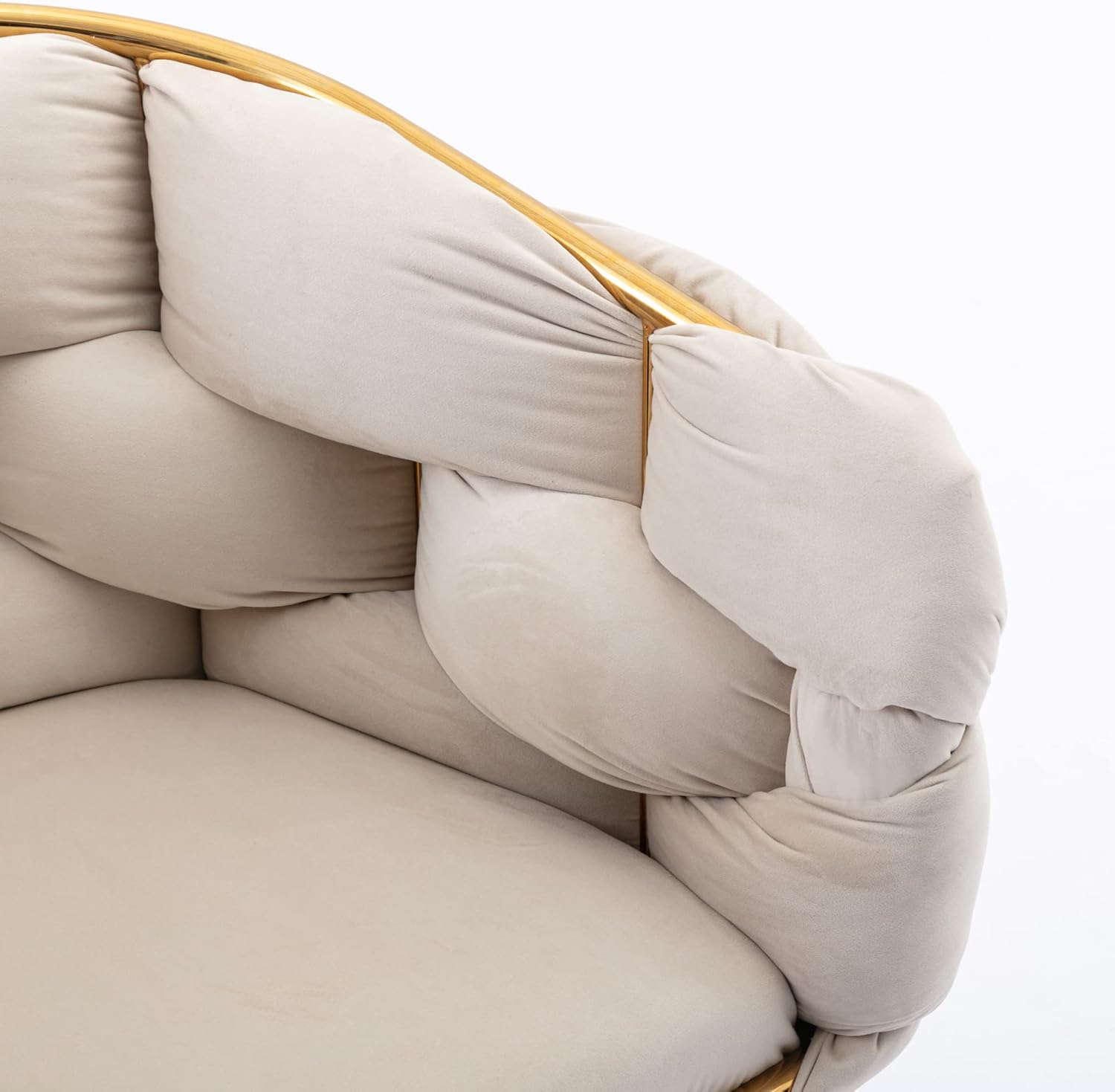 Silla decorativa de lujo hecha a mano con patas doradas, moderno sillón de terciopelo para sala de estar y dormitorio, taburete de tocador, silla de