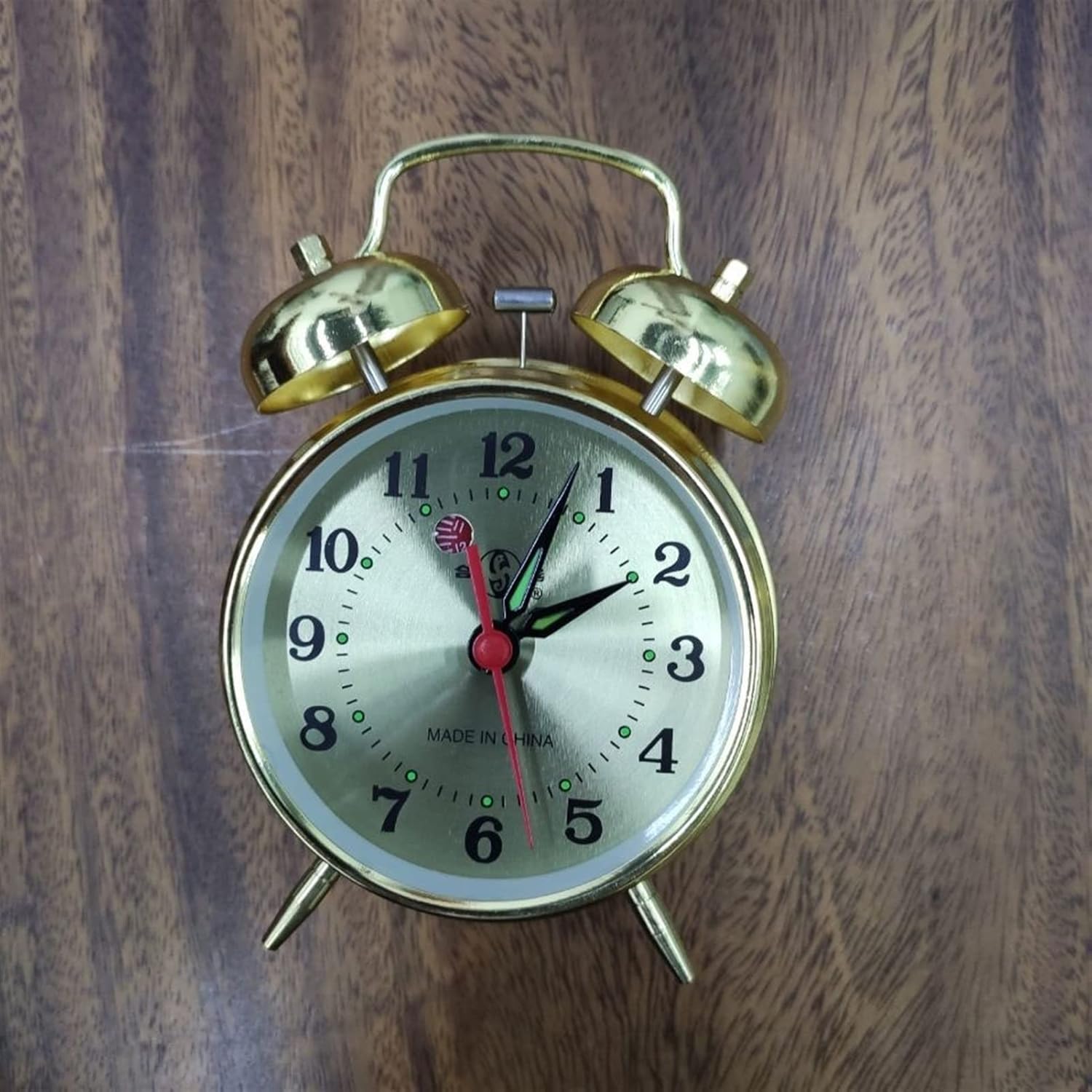 Reloj de mesa Retro Metal Movimiento Creativo Reloj despertador Mecánico Reloj despertador Reloj despertador (Tamaño  4.7 in)