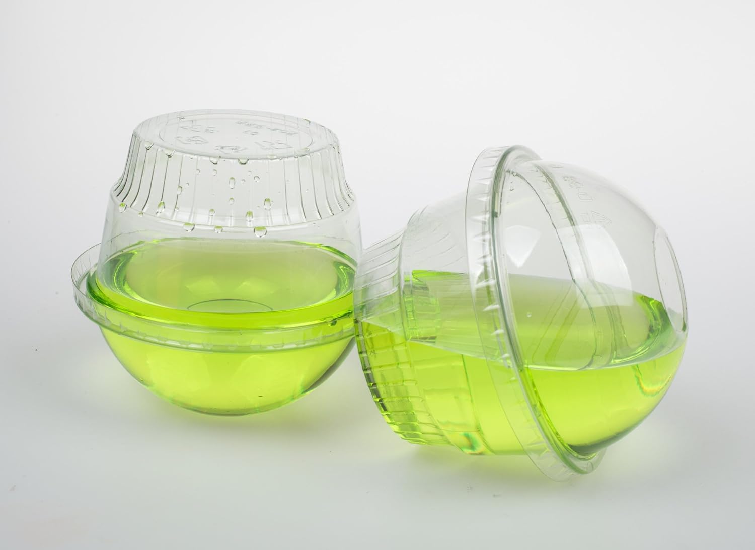 Golden Apple, vasos de plástico transparente de 8 onzas para helado, cuenco para aperitivos, 4 tipos de tazas