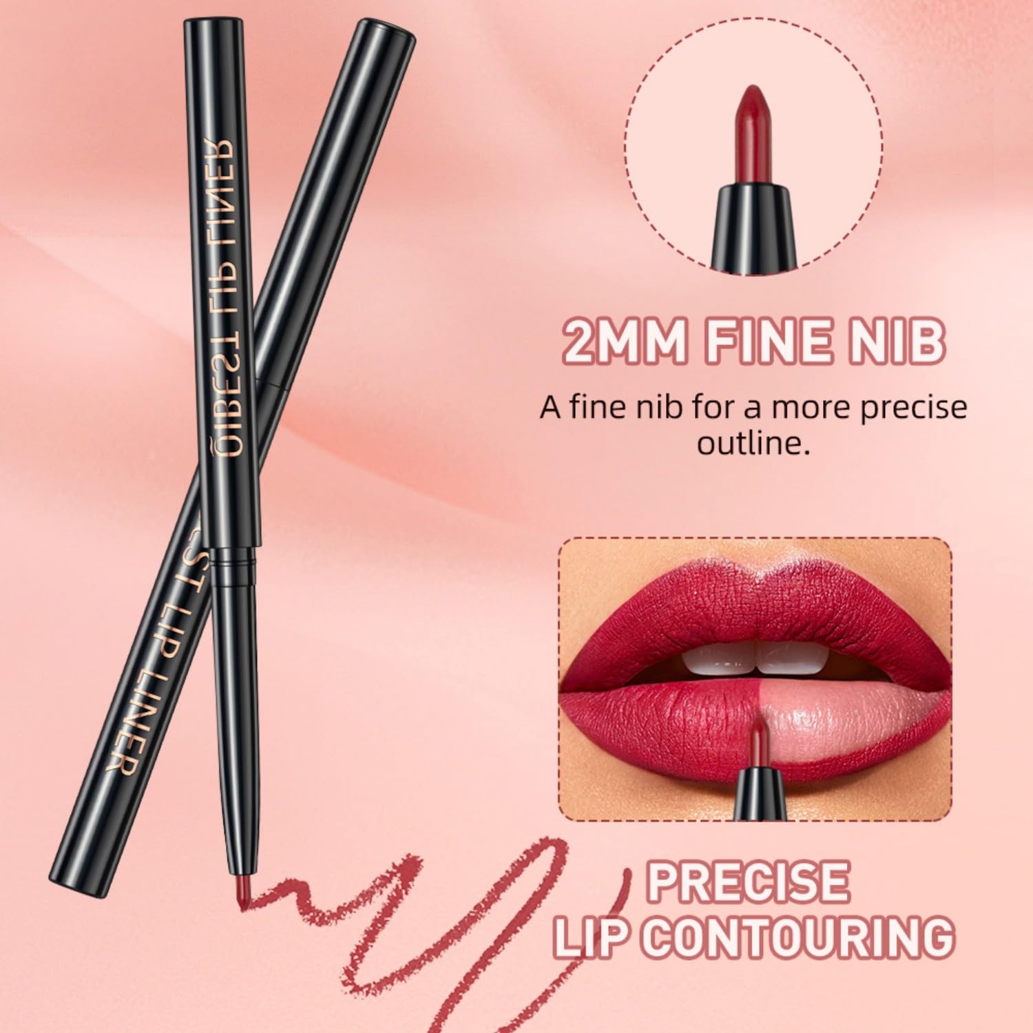 MAEPEOR Kit de labios todo en uno, 3 en 1, delineador de labios suave y lápiz labial con lápiz labial líquido de terciopelo mate, brillo labial