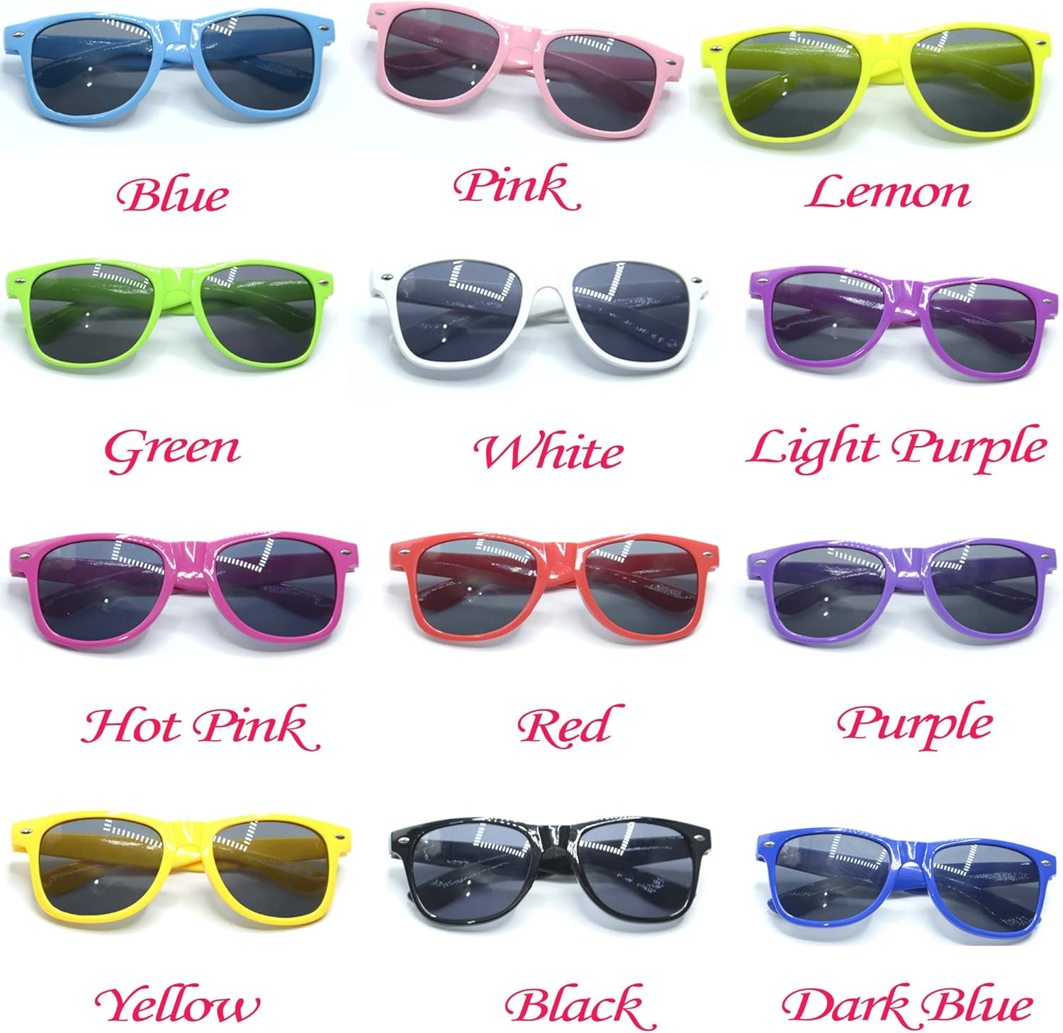 10 lentes de sol de boda personalizados a granel para invitados de fiesta, lentes de sol con logotipo personalizado para mujeres y hombres, regalos