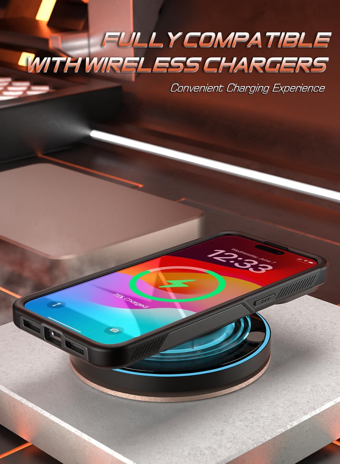 Poetic Neon Series – Funda para iPhone 15 Pro Max, de doble capa, resistente, resistente, ligera, delgada, a prueba de golpes, protección contra