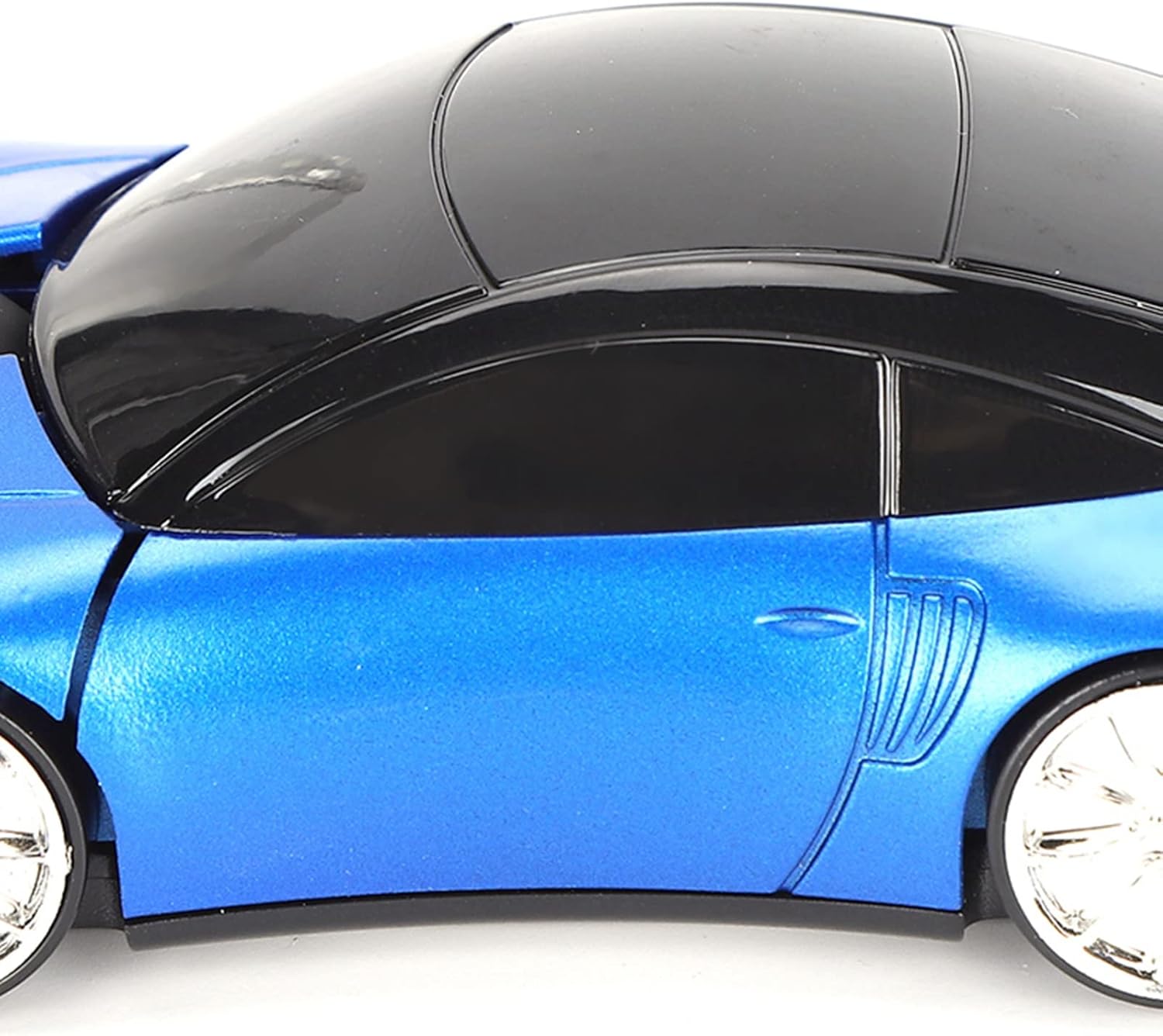 ASHATA Ratón inalámbrico portátil en forma de coche inteligente de 2.4G con mini receptor, diseño ergonómico, material ABS, para oficina, laptop,