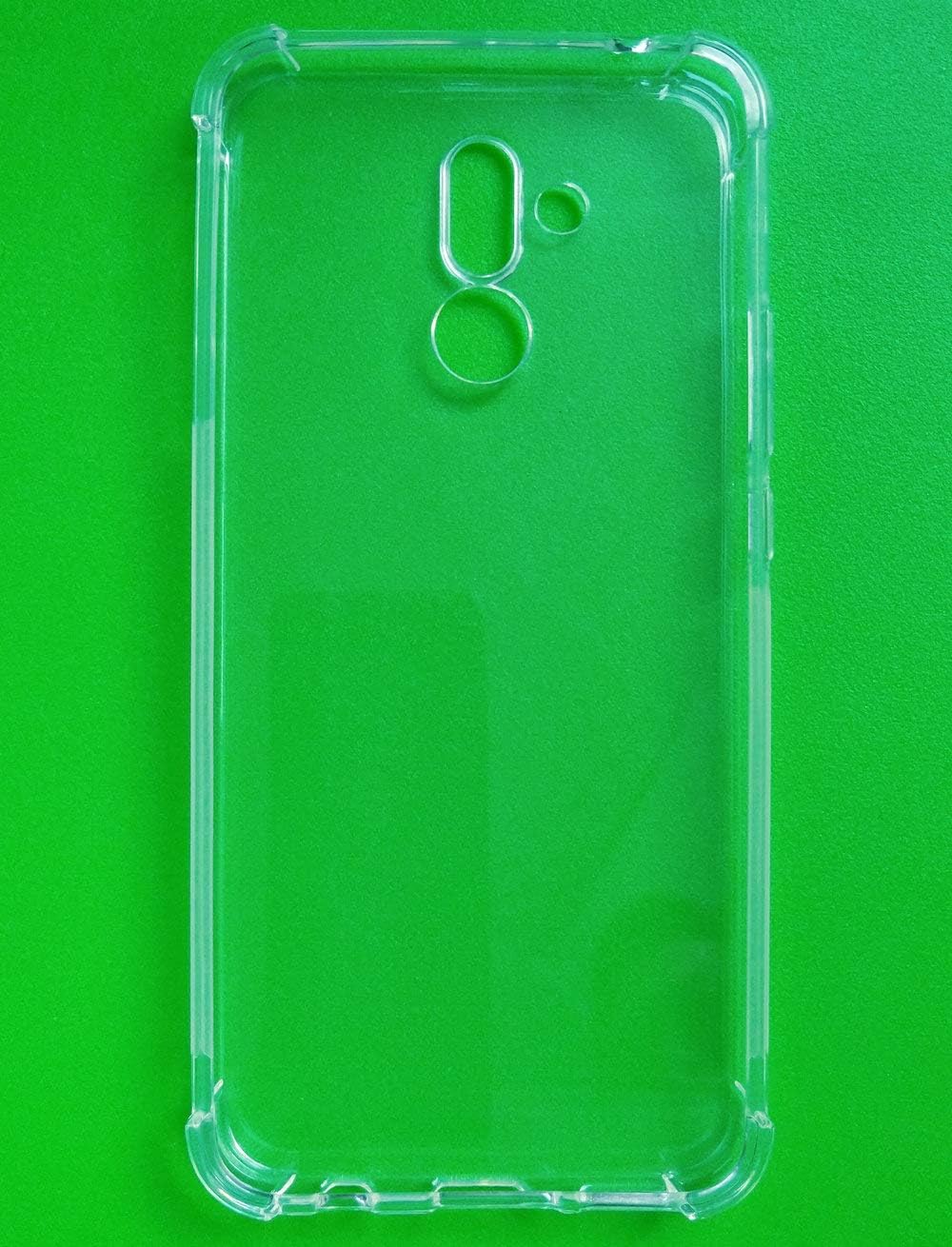 USTIYA Funda para Huawei Mate 20 Lite Clear TPU Cuatro Esquinas Funda Protectora Transparente Suave Funda
