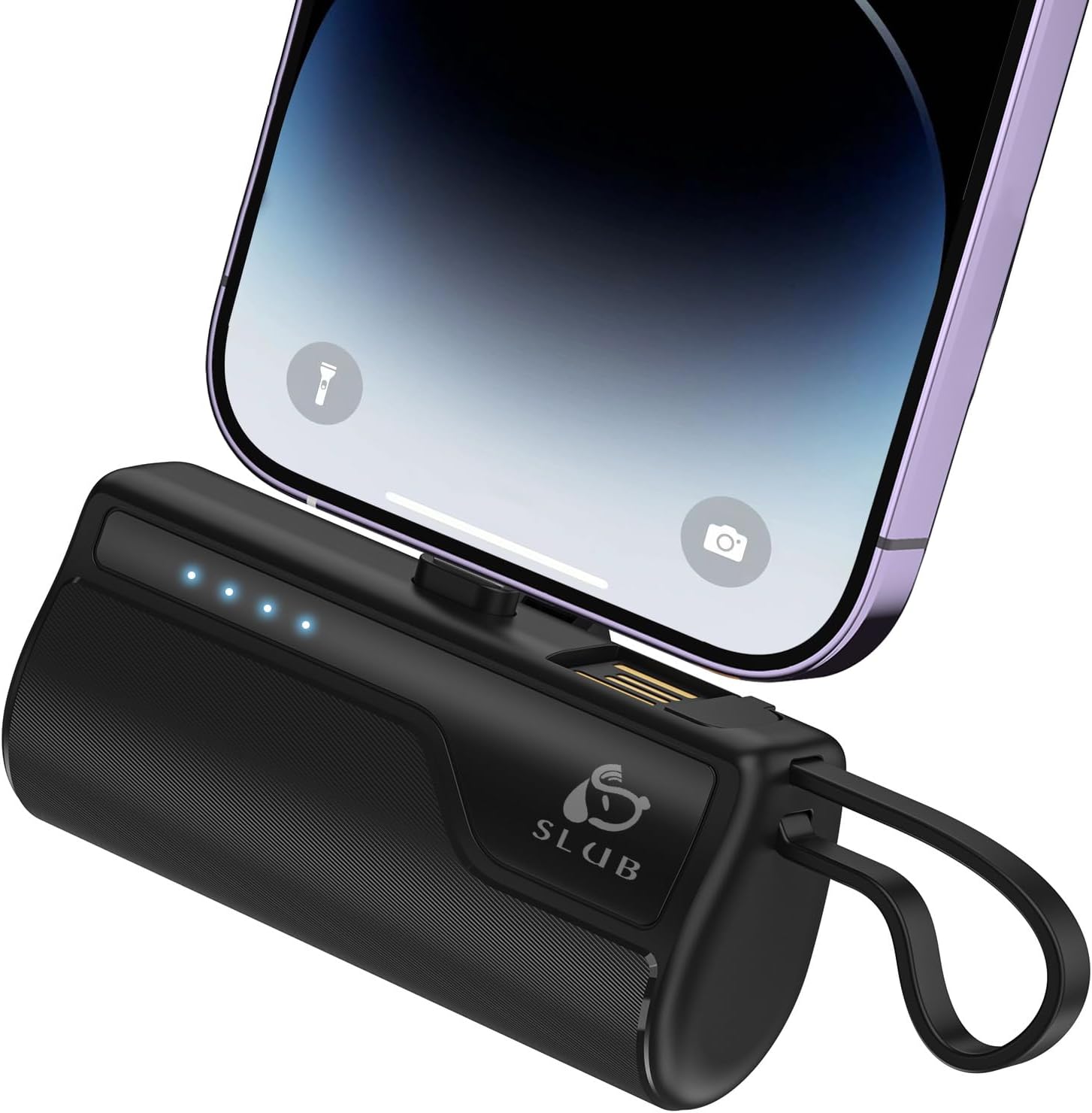 Cargador portátil para iPhone de 5000 mAh, mini cargador de batería de respaldo de teléfono, pequeño cargador portátil compatible con iPhone