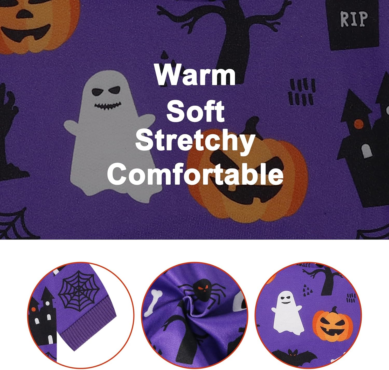 Disfraz de Halloween con capucha para mascotas sudadera para cachorro, calabaza, perro, ropa cálida de murciélago fantasma, ropa para gatos con