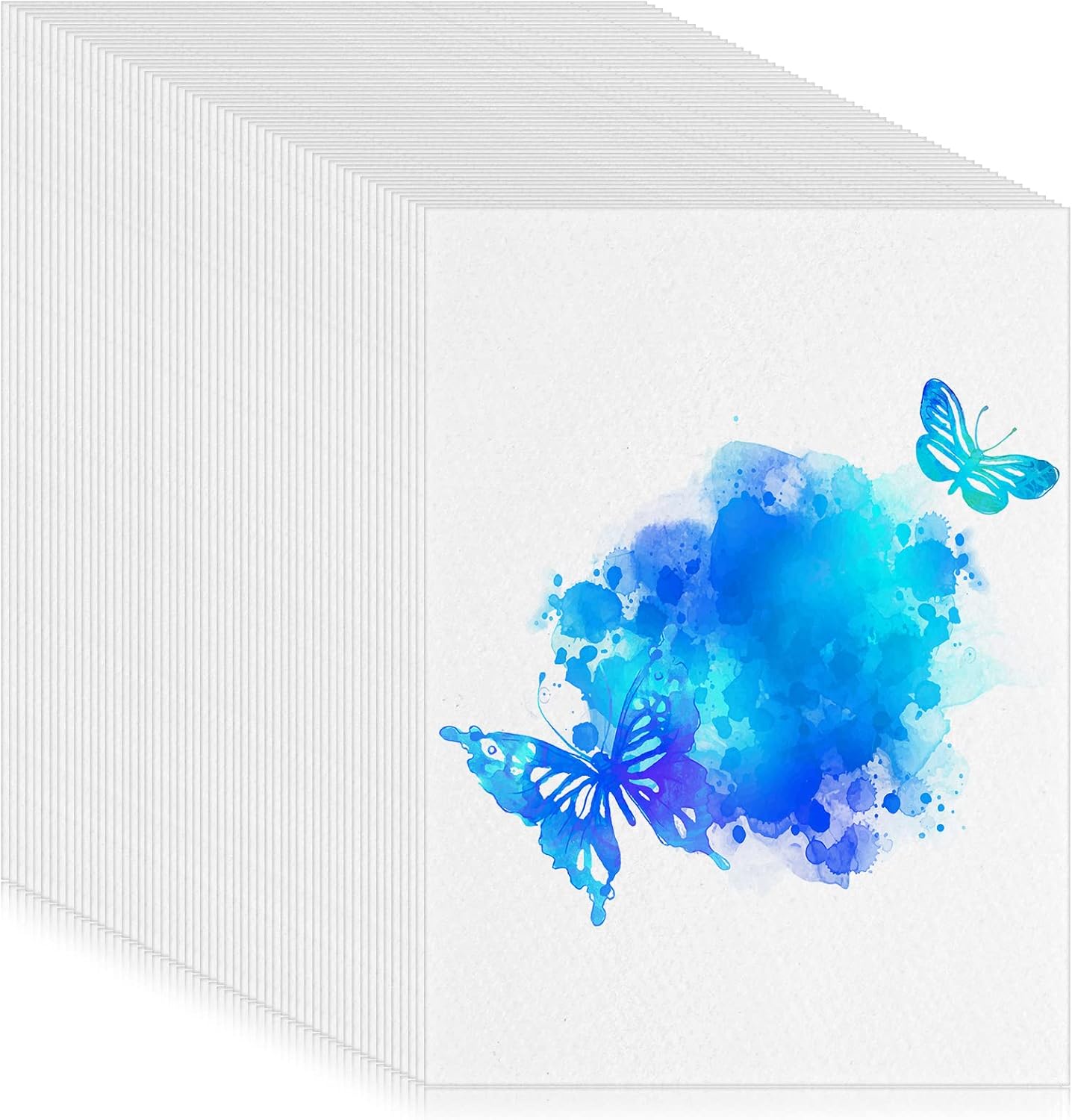 250 hojas de papel de acuarela a granel blanco para prensar en frío, papel de pintura para niños, niños, estudiantes, artistas, suministros de
