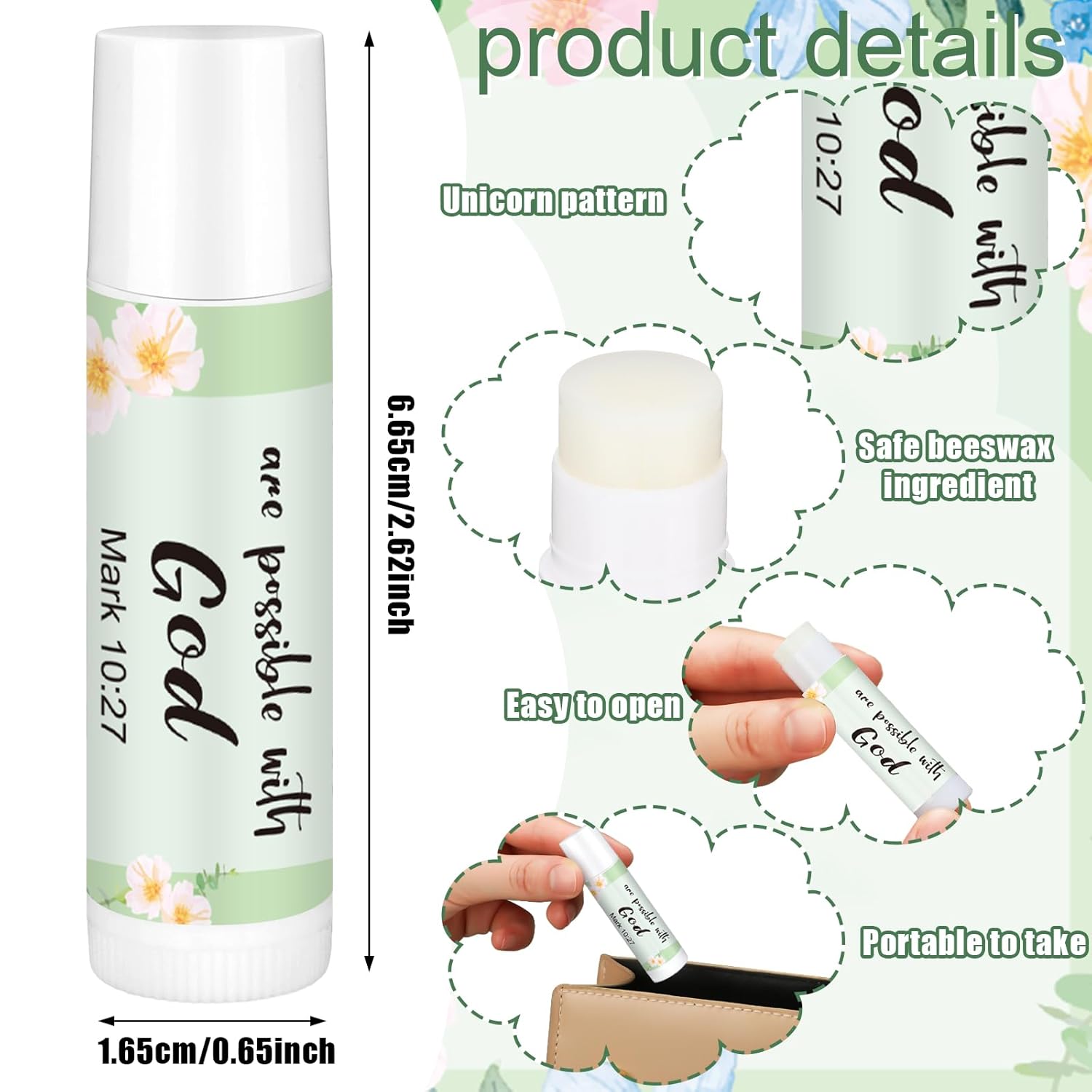 100 unidades de bálsamo labial con versículo bíblico, regalo cristiano a granel para mujeres, regalo de fe religiosa, regalo de las Escrituras,