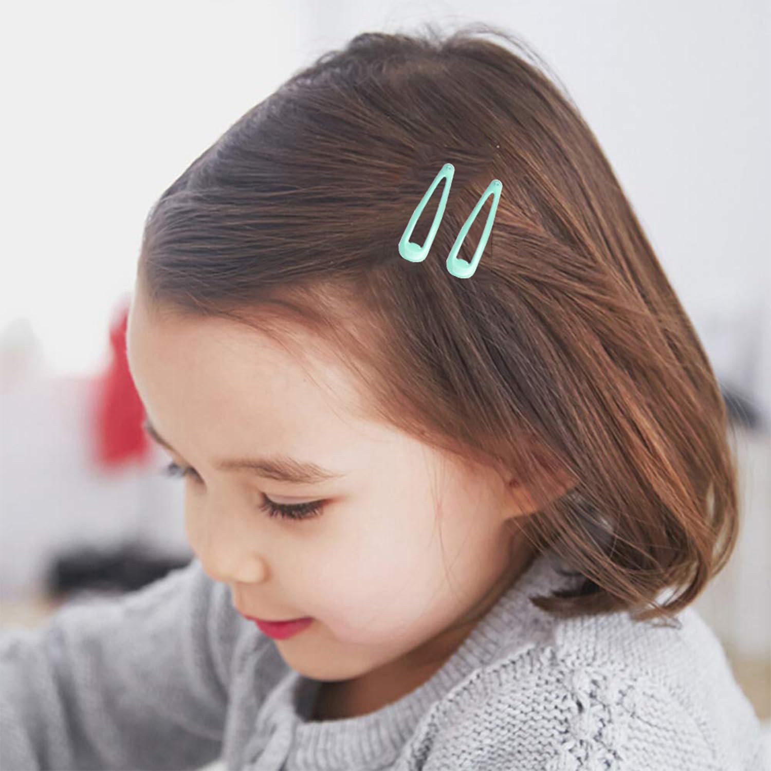 40 pinzas para el cabello a presión, pinzas para el cabello dobladas de 2 pulgadas, pasadores de metal coloridos, accesorios para el cabello de