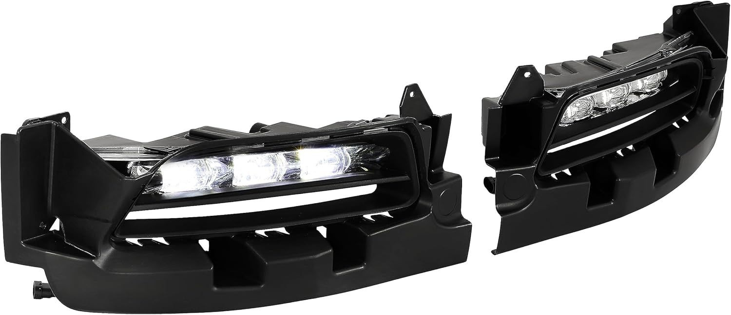 HECASA Par de luces antiniebla LED compatibles con Dodge Charger 2015-2022 de repuesto para 68214428AB 68214427AB 68214427AB lente transparente del
