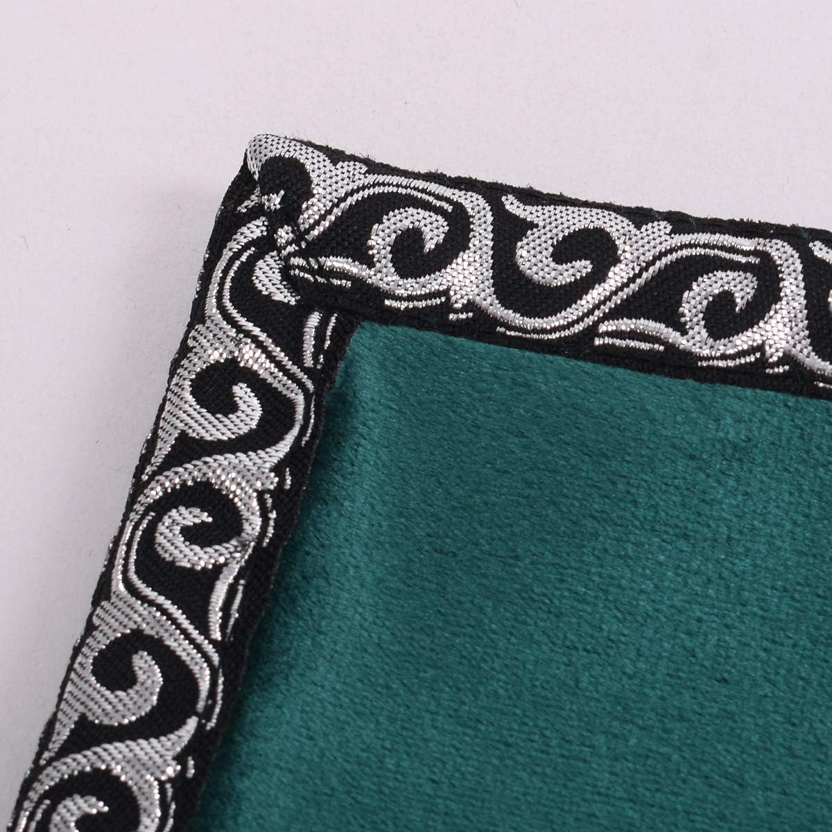 BLESSUME Mantel de tarot de altar adivinación Wicca terciopelo cuadrado con bolsa de tarot (verde)