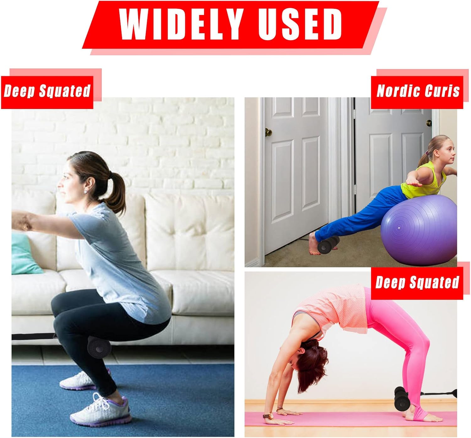 Correa de rizo de isquiotibiales nórdicos, equipo de fitness para abdominales y abdominales, abdominales, sentadillas españolas, rizo de afeitar