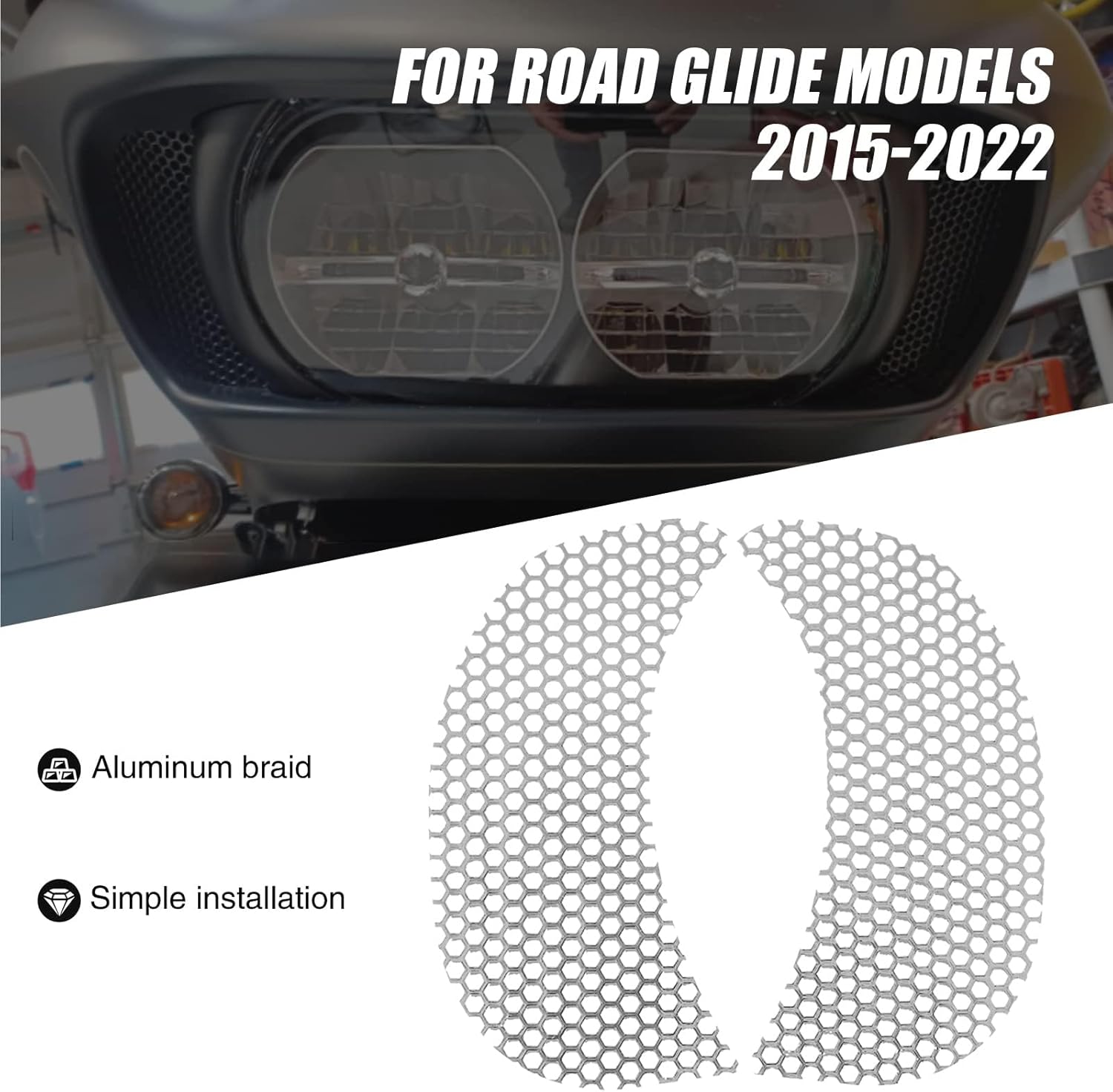Rejilla de ventilación lateral de carenado de motocicleta para Road Glide 2015-2022 Custom FLTRX Special FLTRXS Glide Ultra FLTRU FLTRUSE