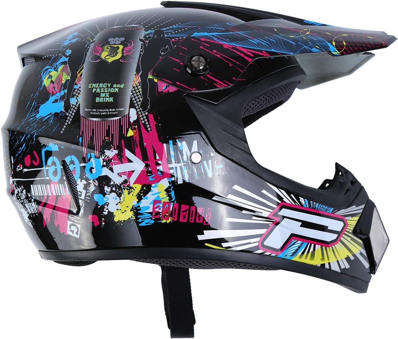 DOT – Casco todoterreno para adultos, casco de motocross, motocross, ATV, motocicleta, guantes de casco compatibles con FMVSS 218