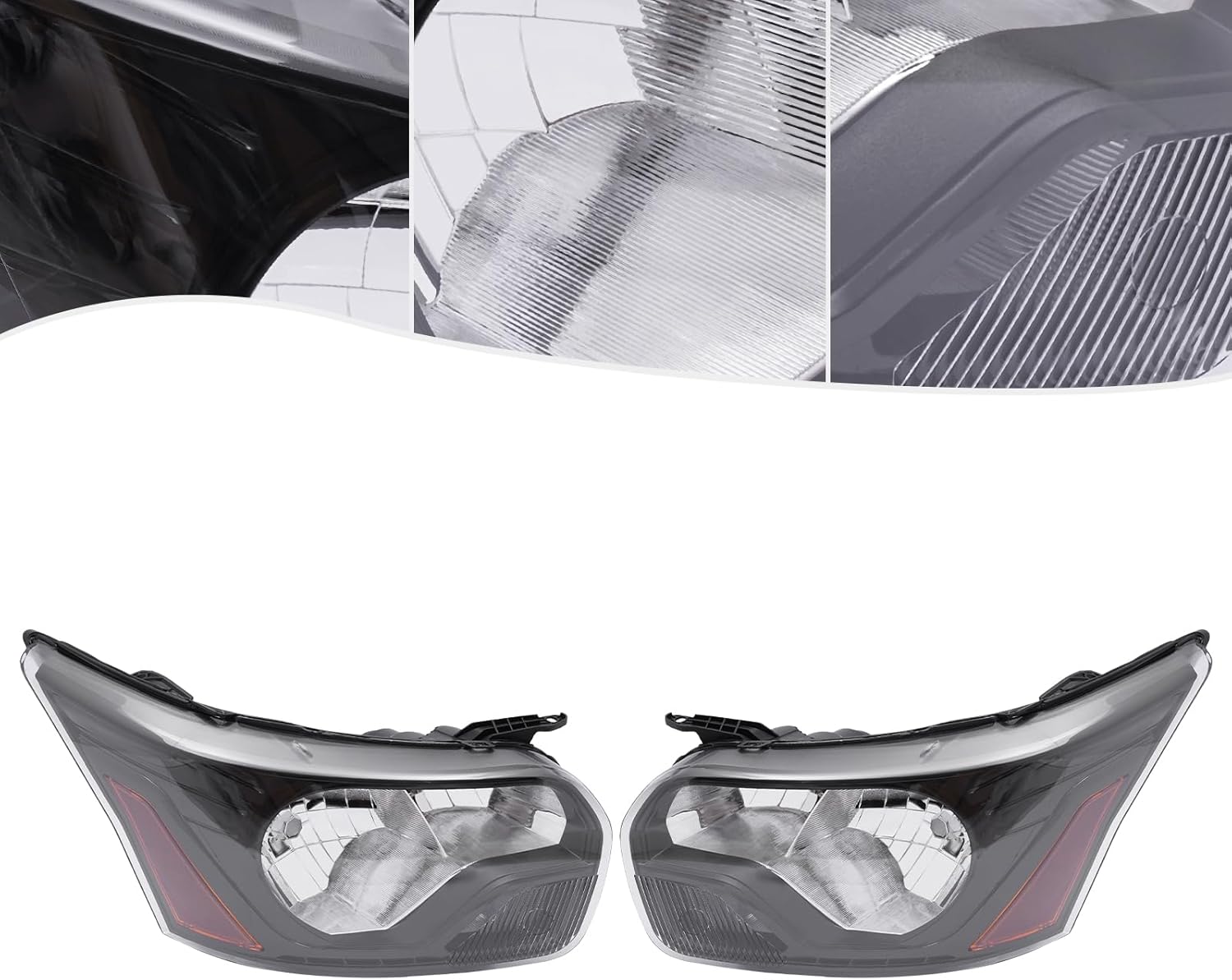 Faros delanteros halógenos compatibles con Ford Transit 150-350HD 2015-2022, montaje de faros delanteros CK4Z-13008-L CK4Z-13008-J (lado del