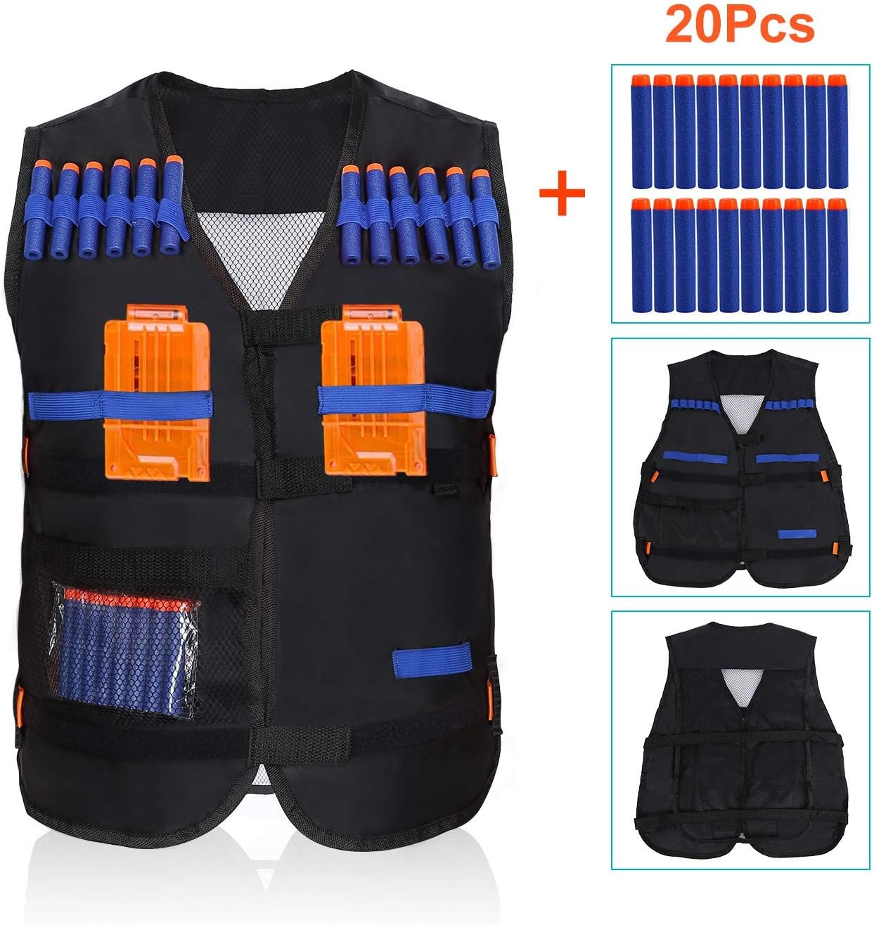 Yosoo Chaleco Elite para niños para la serie Gun (negro), Negro –