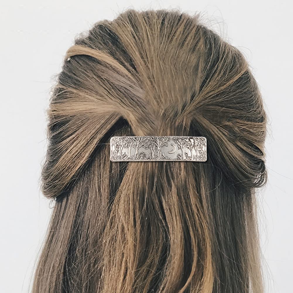 Kkjoy Pasadores de pelo grandes hechos a mano, pinzas para el cabello retro vintage de metal francés, horquillas vikingas con nudo celta, accesorio