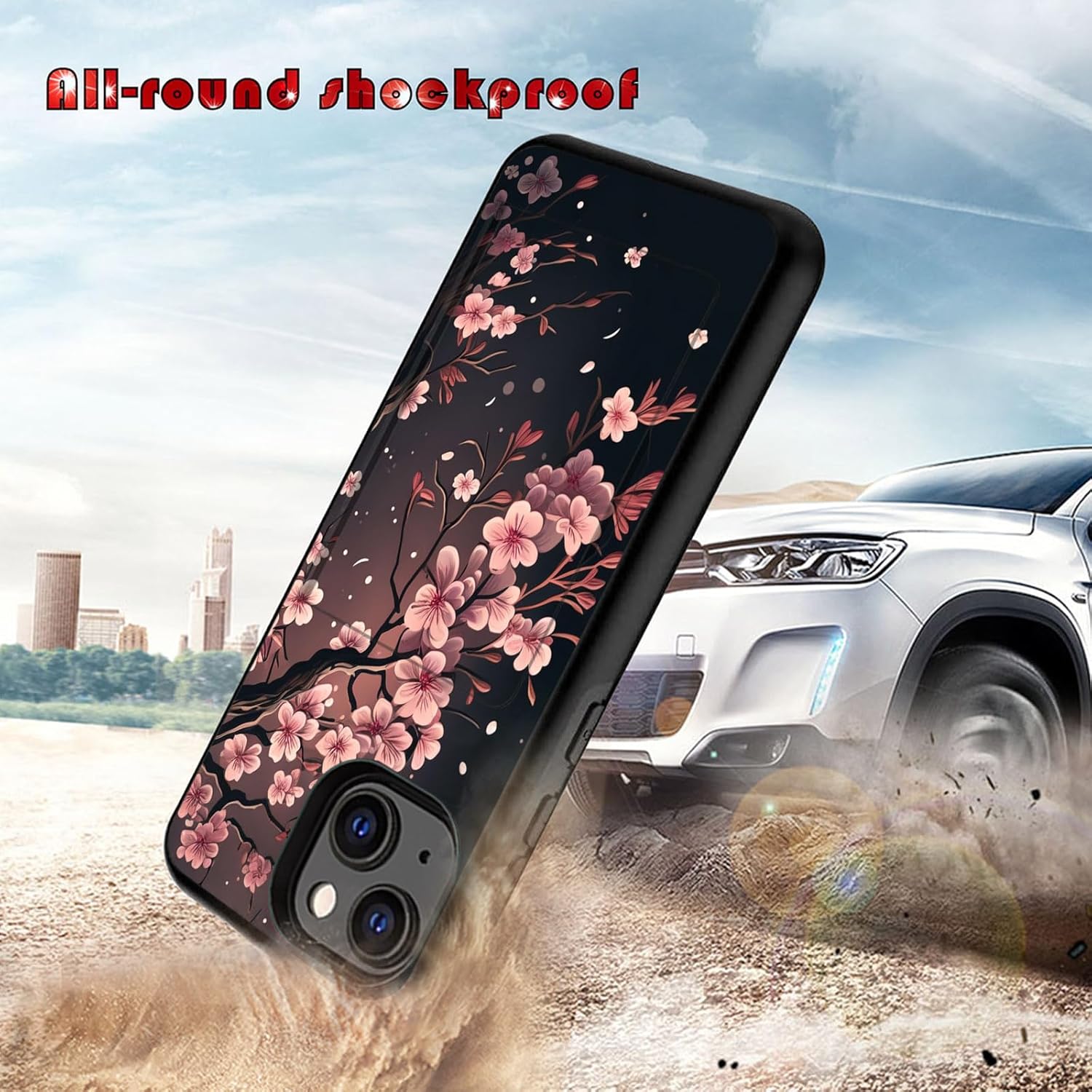 Vobber Funda para iPhone 15 Plus, funda tipo cartera con ranura para tarjeta oculta, a prueba de golpes, TPU y PC, funda protectora de doble capa