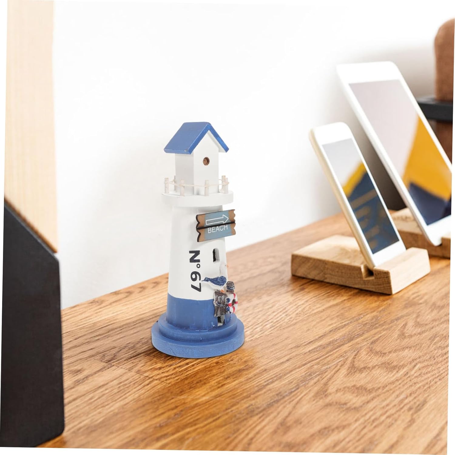 Abaodam 2pcs Lighthouse Ornaments Dining Table Decor Rustic Decorations Ocean Decor Beach Lighthouse Desk Topper Desktop Lighthouse Figurine