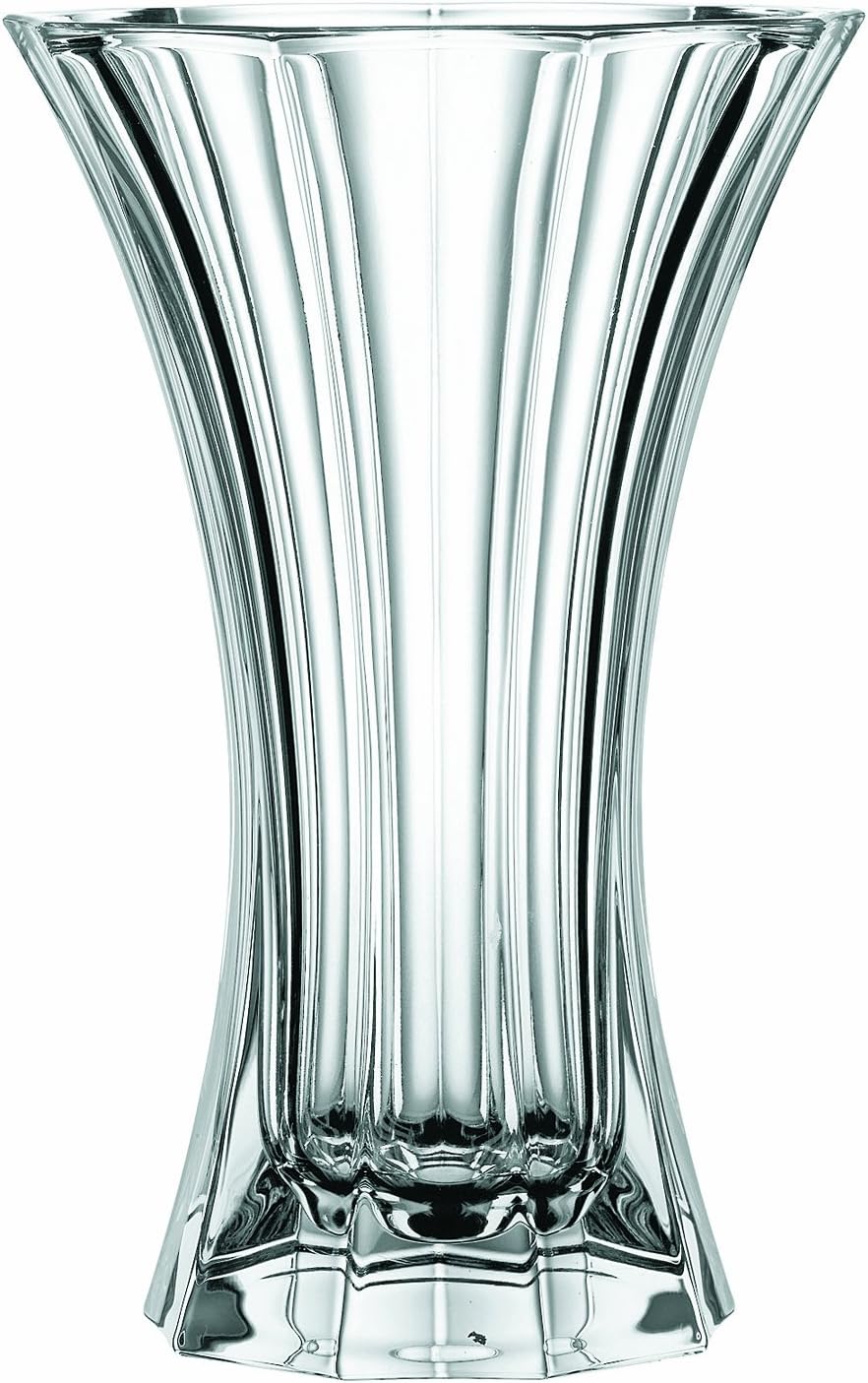 Nachtmann Saphir Collection – Florero de cristal, 10.6 pulgadas, florero de cristal decorativo para flores, decoración del hogar y centros de mesa,