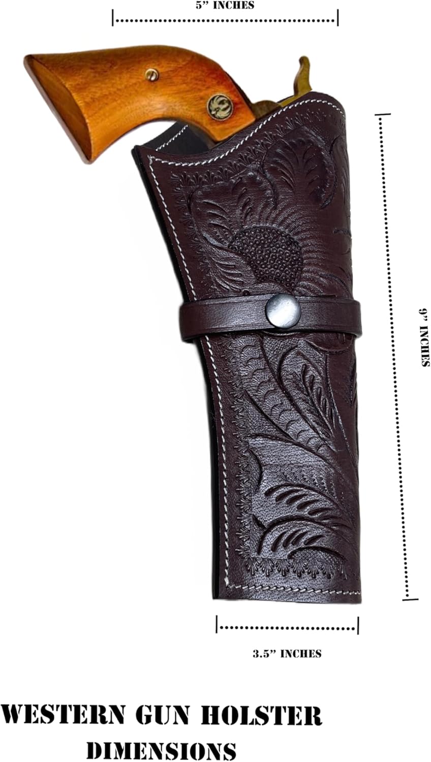 Funda para pistola vaquera con herramientas para revólveres de barril de 4 a 8 pulgadas, funda para pistola occidental, funda de extracción cruzada