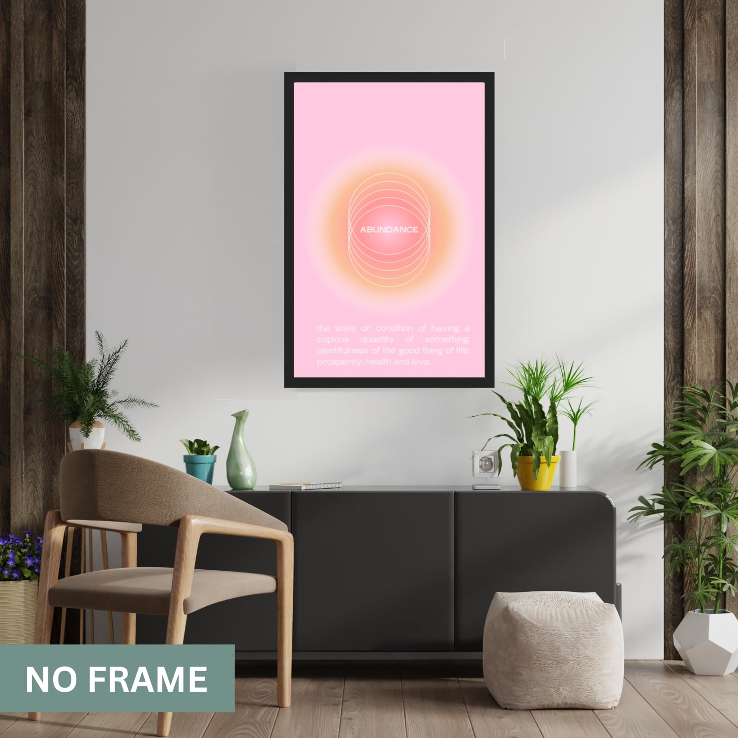 Abundance Gradient Aesthetic Aura Poster, Spiritual Wall Art, Trendy Wall Art, Pink Aura, Unique Gift Gradient Print, Spiritual Energy Aura Poster –