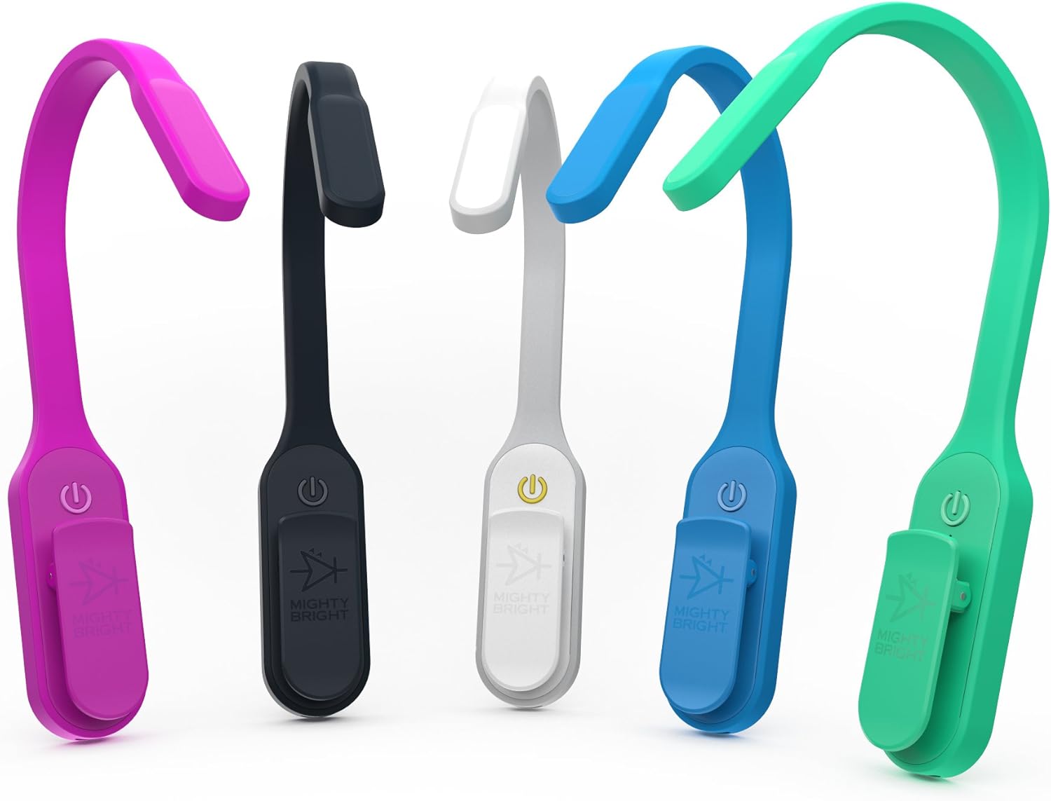The Original Mighty Bright – Luz de lectura recargable con clip, luz LED cálida para el cuidado de los ojos, flexible, duradera, regulable, perfecta