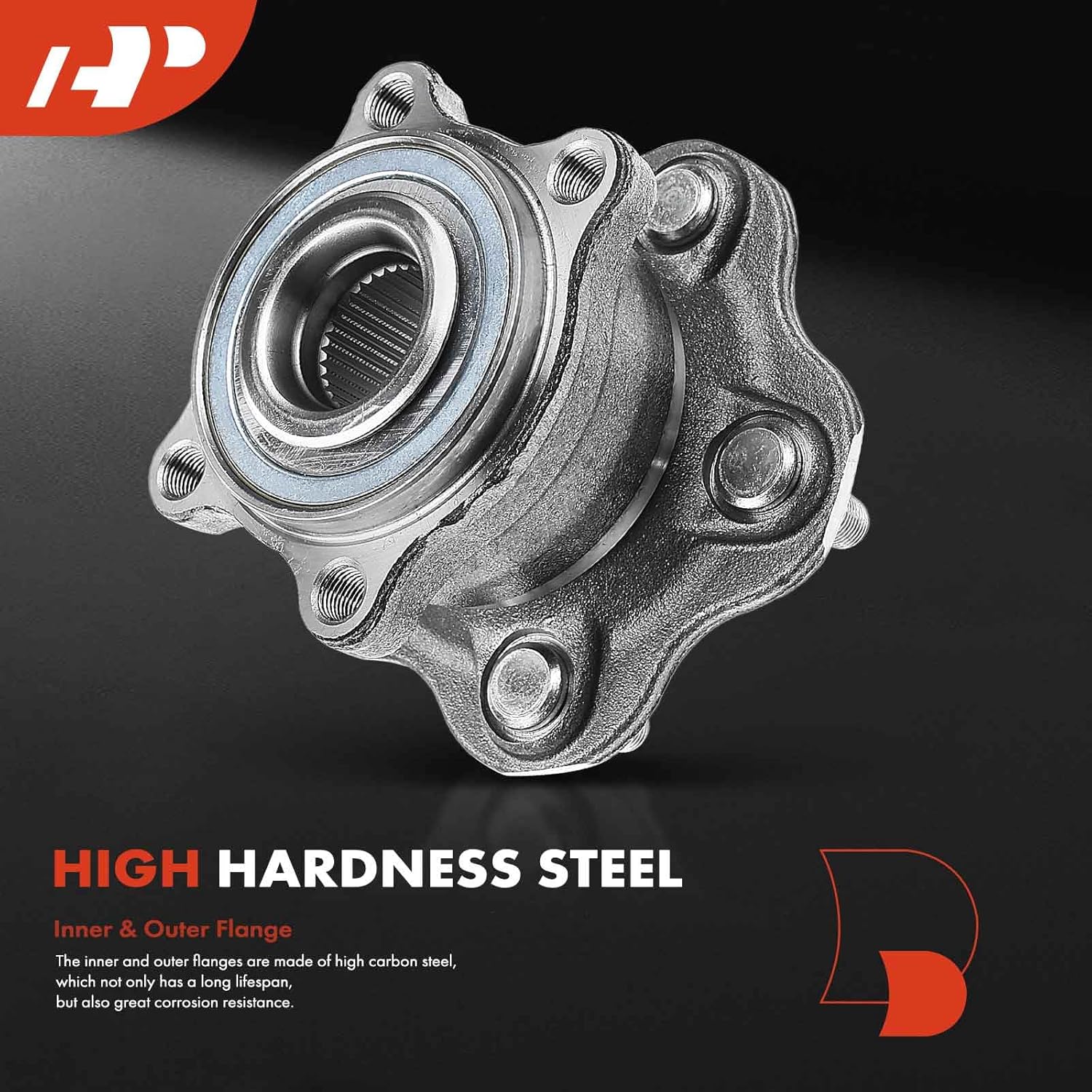 A-Premium Buje de rueda trasera y conjunto de rodamientos compatible con Infiniti EX35 EX37 FX35 FX37 G35 M56 M45 Nissan 370Z izquierda y derecha