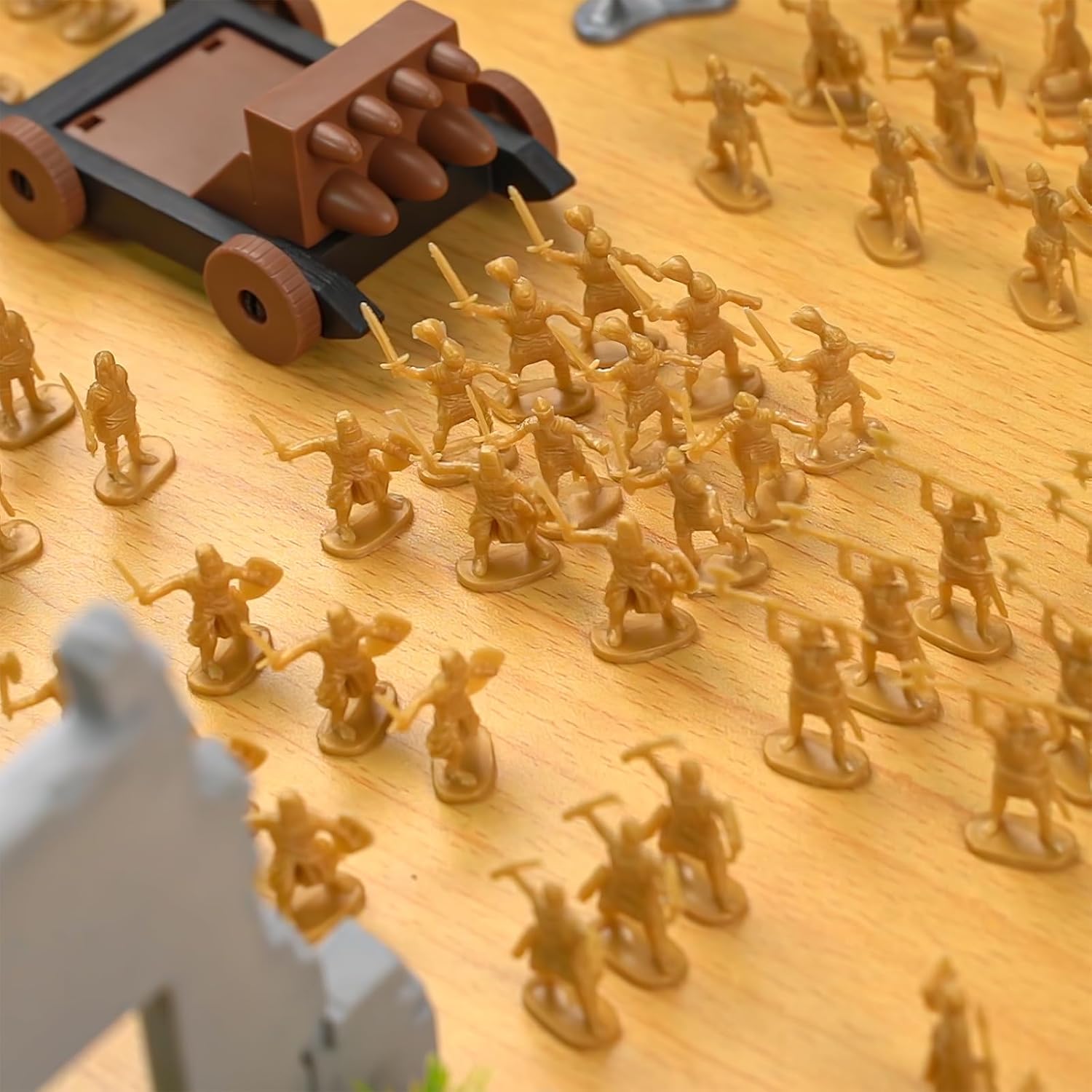 MCPINKY 250 figuras medievales de caballero, figuras de acción de caballero del ejército para hombres, juego de juguetes de soldados antiguos