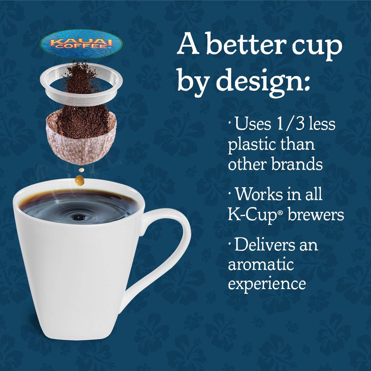 Kauai Coffee Cápsulas de una sola porción, crema de plátano, café arábica del cultivador de café más grande de Hawái, compatible con cafeteras