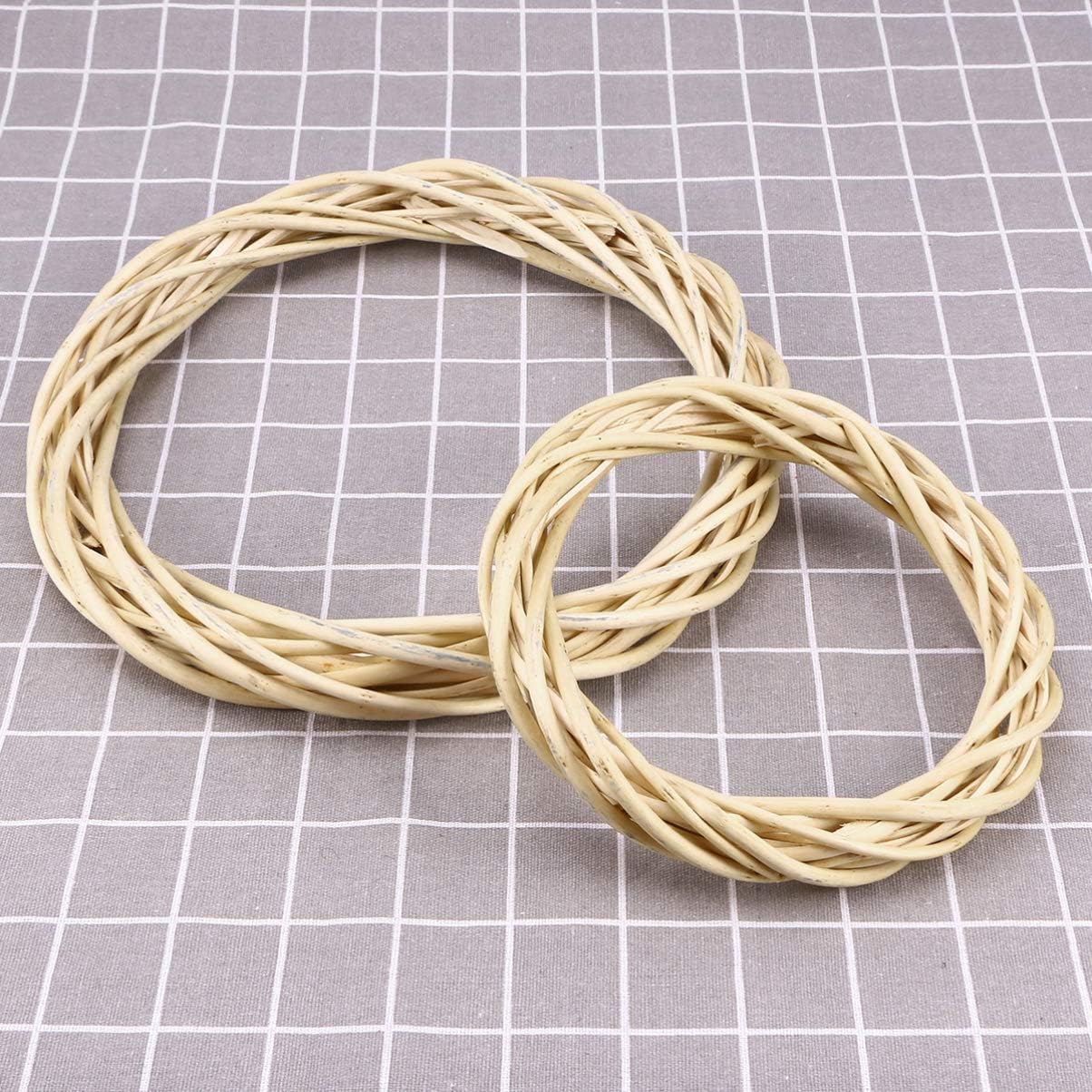 ULTNICE Coronas de vid, ramas de vid, corona de ratán de Navidad, ramita decorativa de madera para decoración de manualidades, decoración de puerta,
