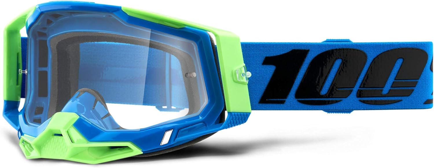 100% Racecraft 2 – Gafas protectoras para bicicleta de montaña y motocross, MX y MTB Racing (FREMONT, lente transparente)