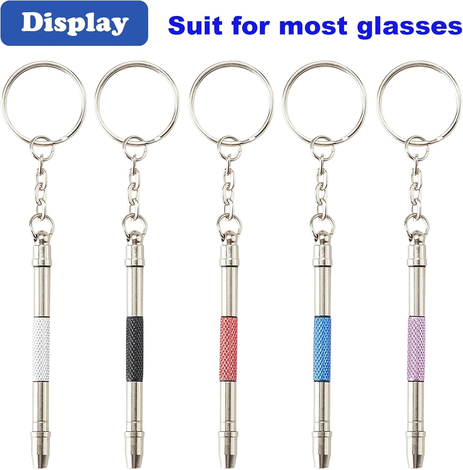 Kit de reparación de lentes con precisión 5 en 1, mini destornilladores, llavero para lentes, lentes de sol, joyas, relojes, electrónica, juguete,