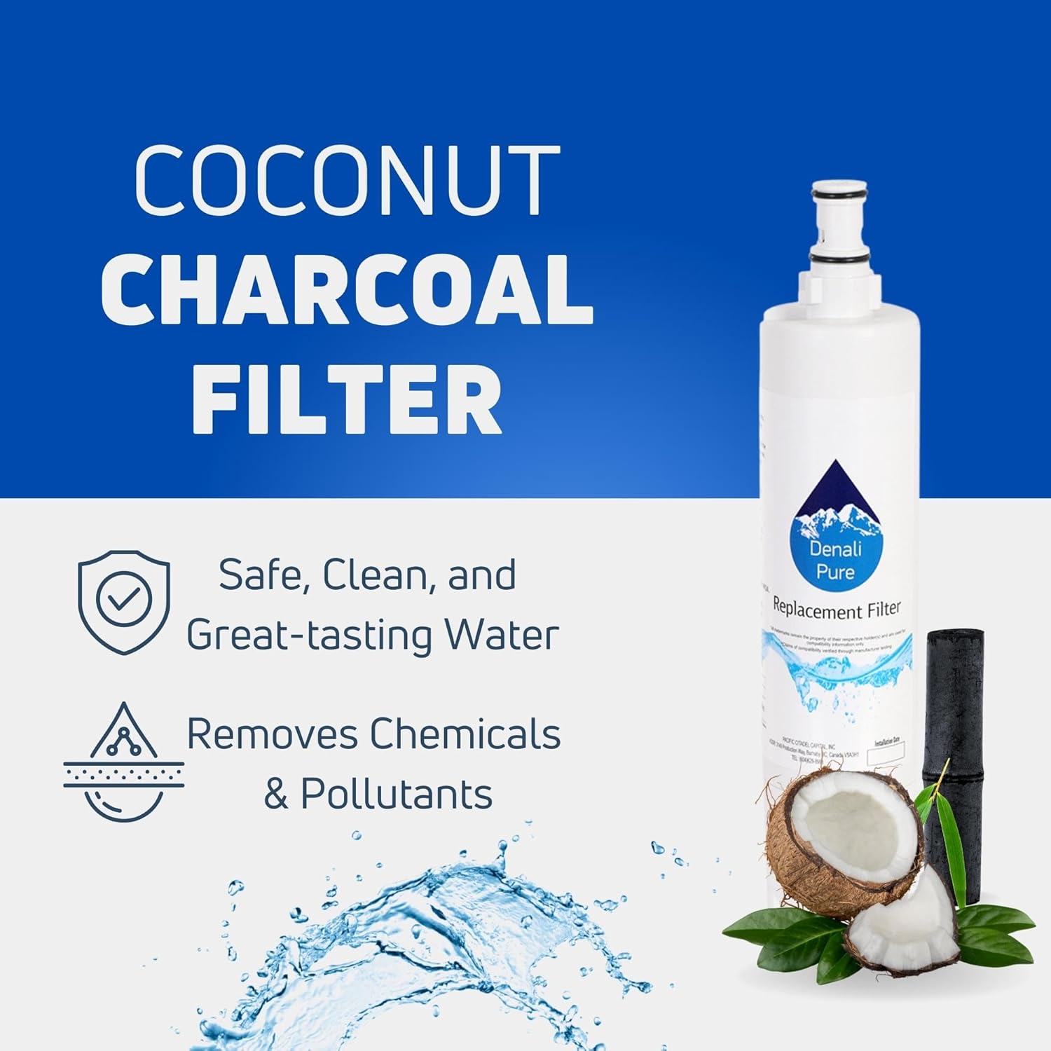 2-PackWhirlpool gs5shaxnb01Frigorífico Filtro de agua de repuesto Cartucho de filtro de agua para nevera Whirlpool 4396508, 4396510COMPATIBLES