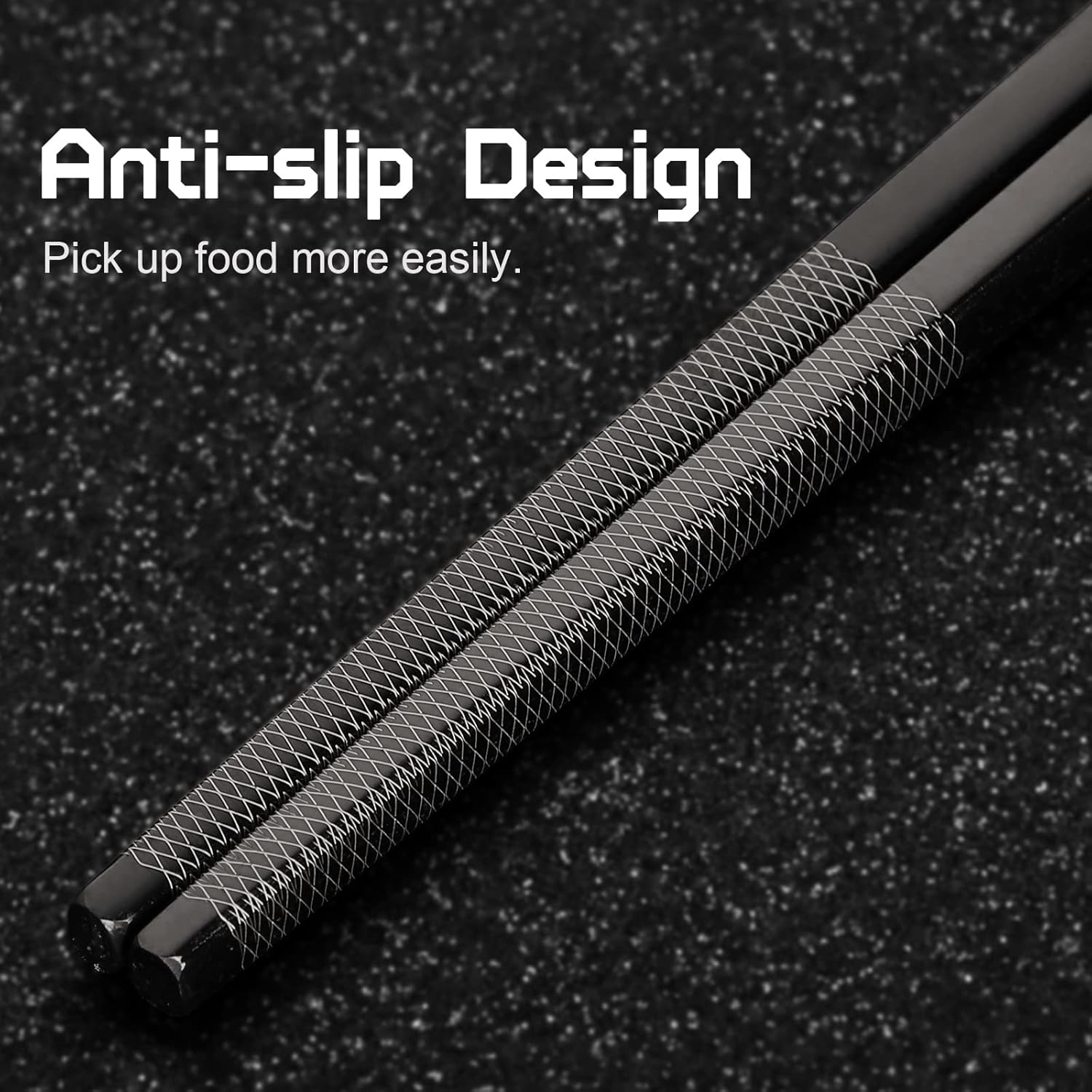 Palillos de metal reutilizables, 5 pares de palillos chapados en titanio, acero inoxidable 188 con soporte, aptos para lavavajillas, ligeros, estilo