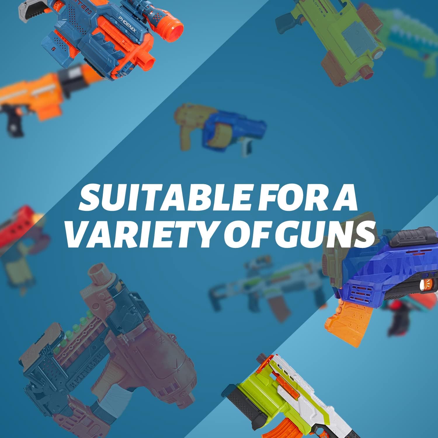 EKIND Paquete de 100 piezas de recambio de dardos de gofres de espuma compatible con NERF N-Strike Series Blaster