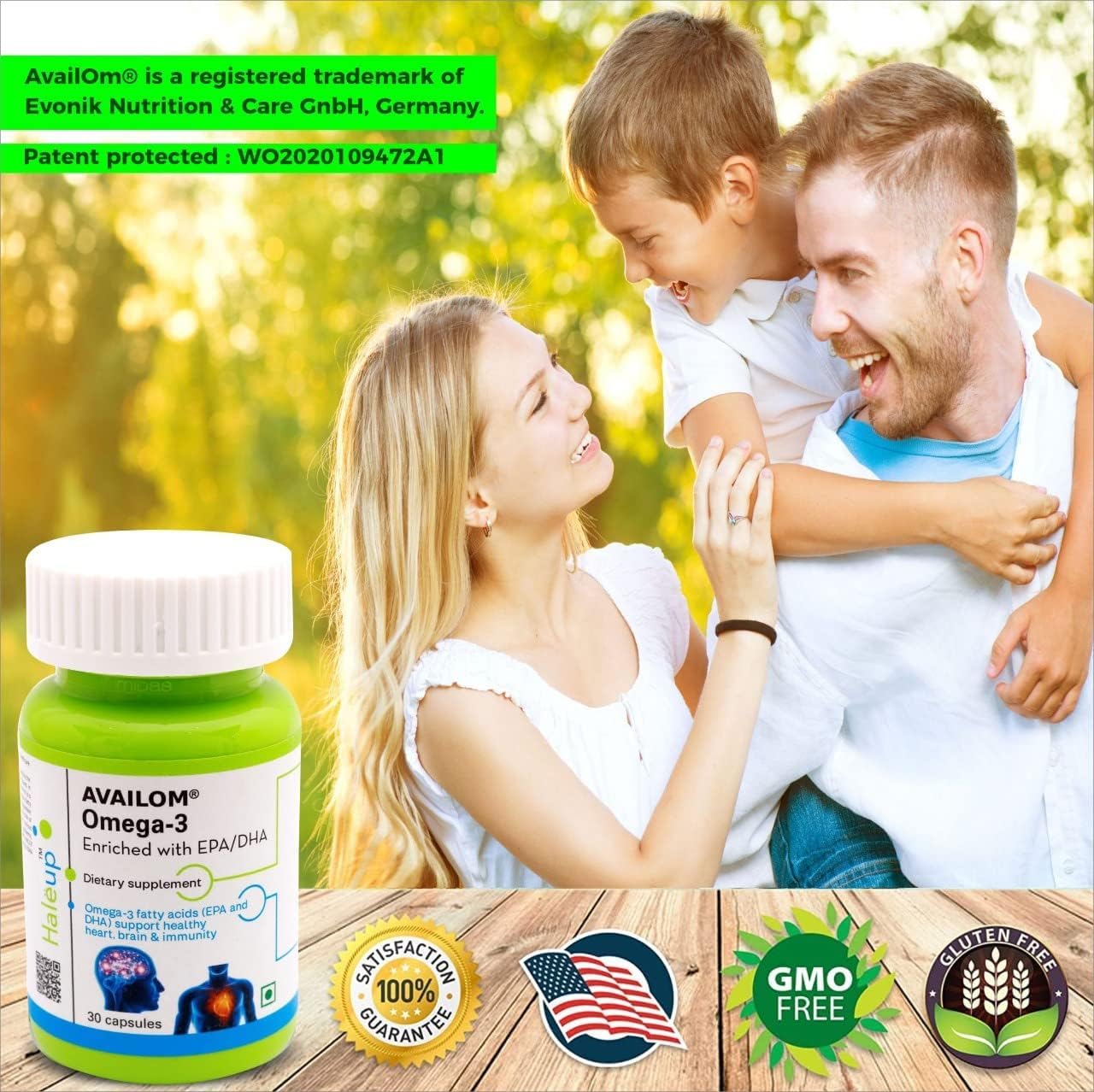 Omega 3, 500 mg  Evonik Germany II Enriquecido con EPADHA  Corazón Saludable  Cerebro  Inmunidad (paquete de 1)