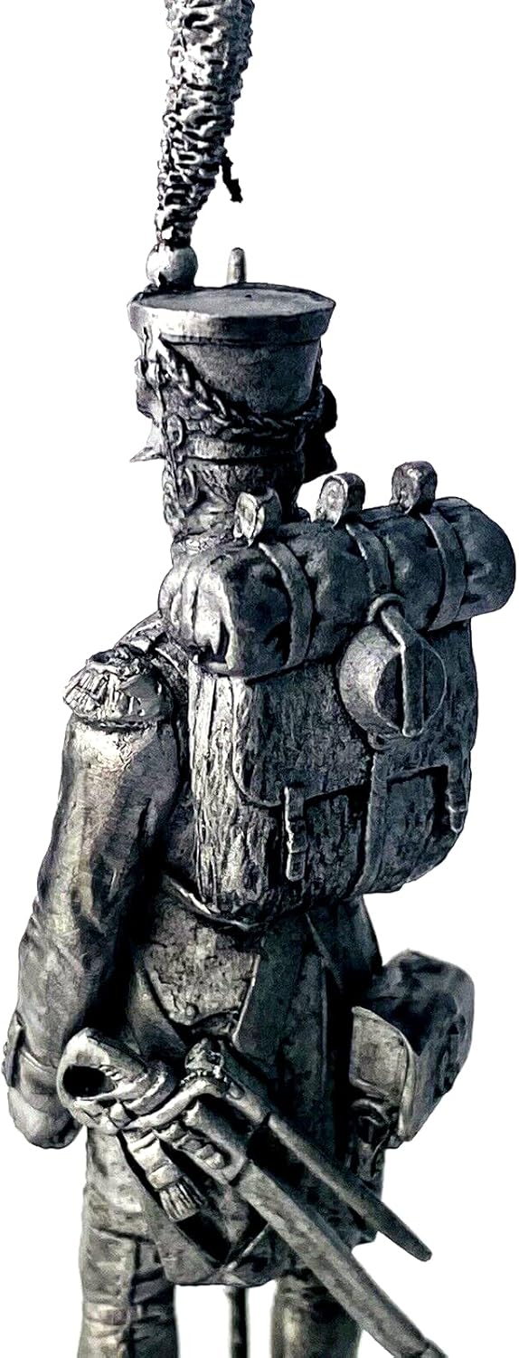 Francia Infantryman in Ranks with Gun 1812 Año 132 Escala 132 Figura de estaño sin pintar Guerras Napoleónicas Hecho a Mano Coleccionable Miniatura