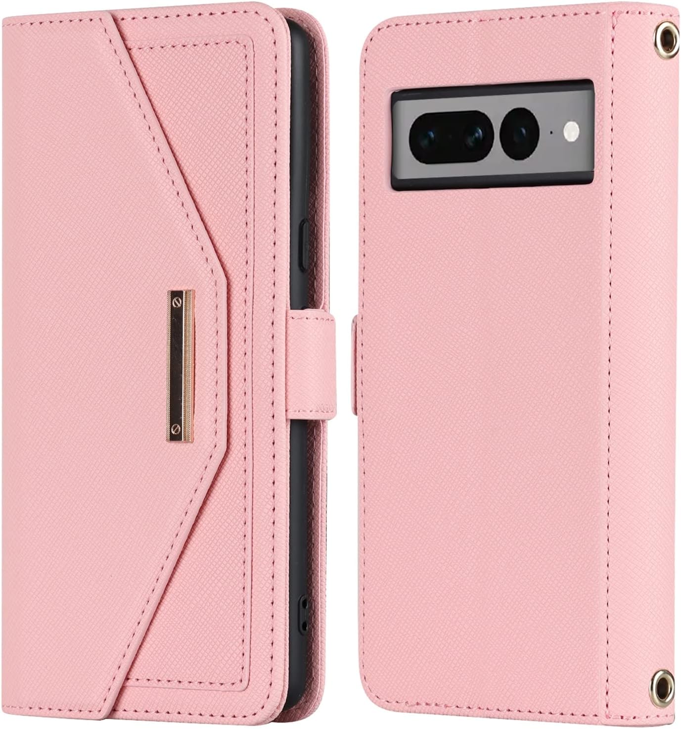 Jaorty Funda tipo cartera cruzada para Google Pixel 7 Pro con correa de cordón ajustable, soporte para tarjetas de crédito de 6.7 pulgadas, bolso de