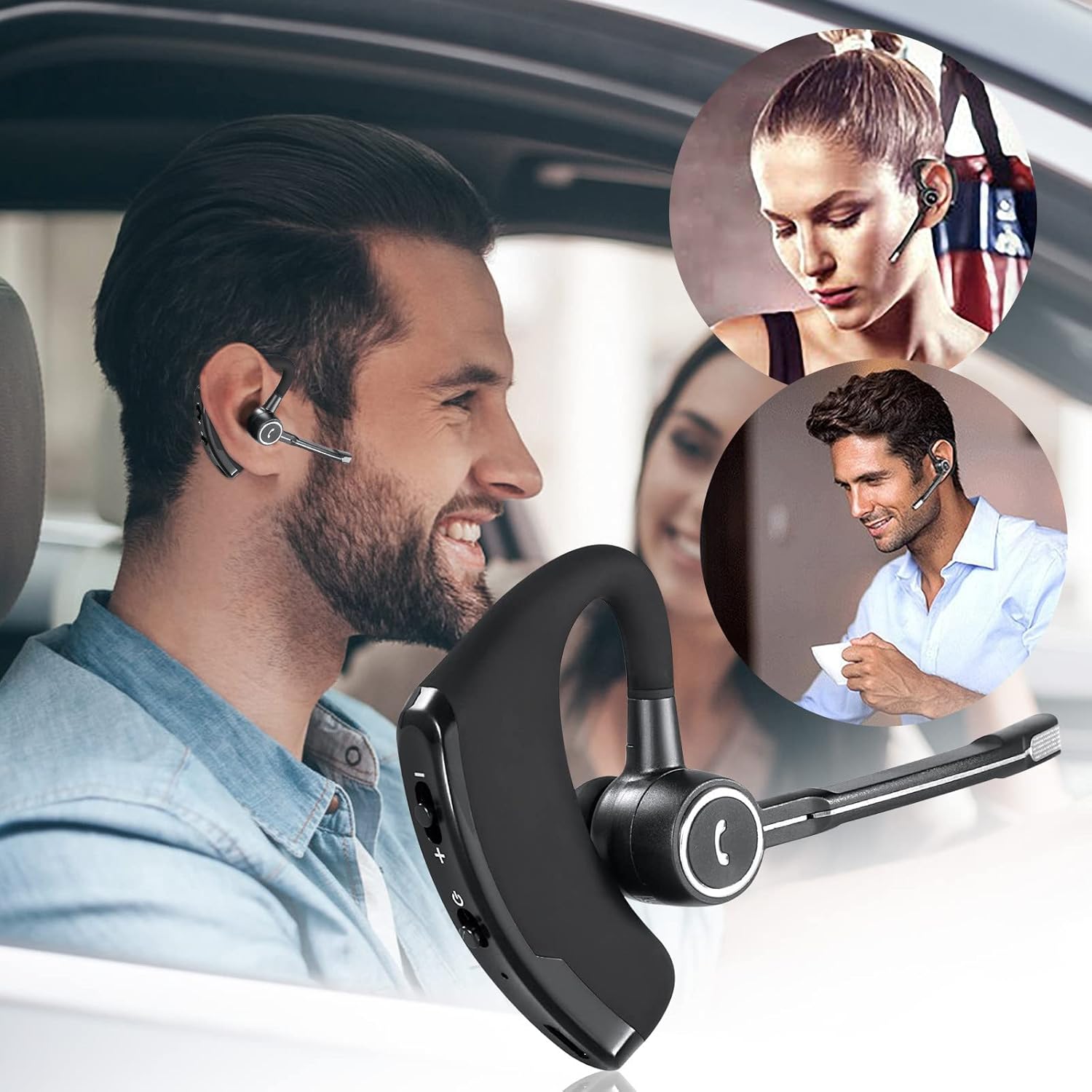 Auriculares inalámbricos Bluetooth V8S Auriculares Bluetooth Modelo de negocios gira 180 grados izquierda y derecha conducción deportes