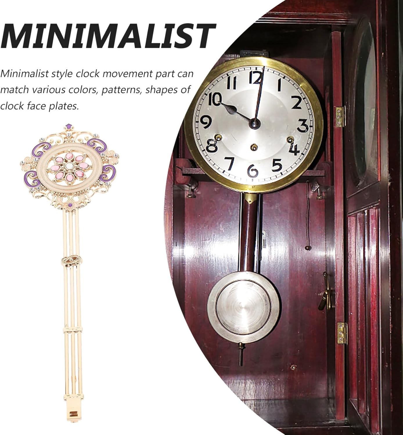 Yardwe Piezas del reloj de pared Reloj de pared Reloj de péndulo Reemplazo Péndulo Inicio Reloj Movimiento Reloj Accesorios Reloj de pared
