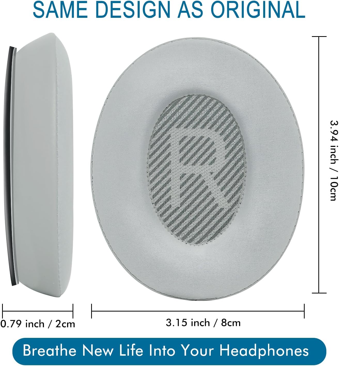 Almohadillas de repuesto de gel refrescante, almohadillas para los oídos Bose QuietComfort 35 (QC35) y Quiet Comfort 35 II (QC35 II) y más, espuma
